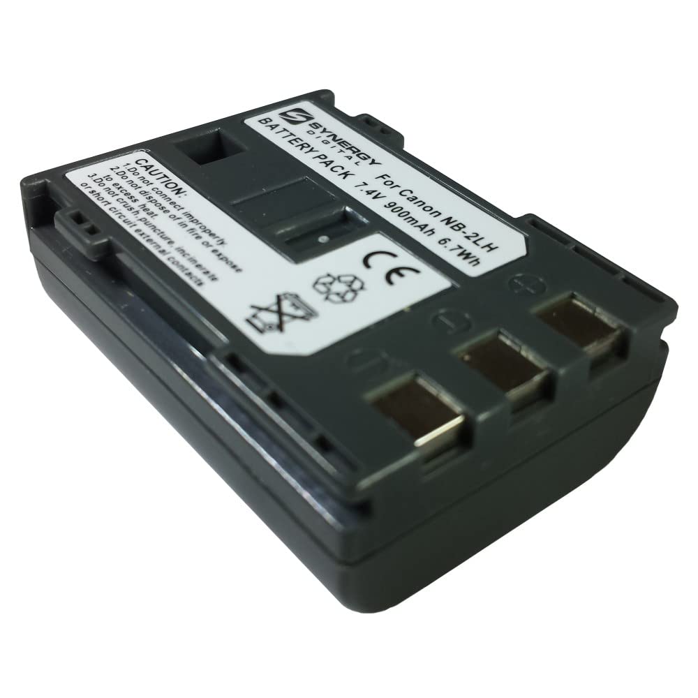 Synergy Digital Camera Batteries - 3-Pack Li-ion 7.4V 900mAh Replacement for Canon NB-2L & MD160 Camera | Perfect for Travel Photography, Vlogging & Outdoor Shooting