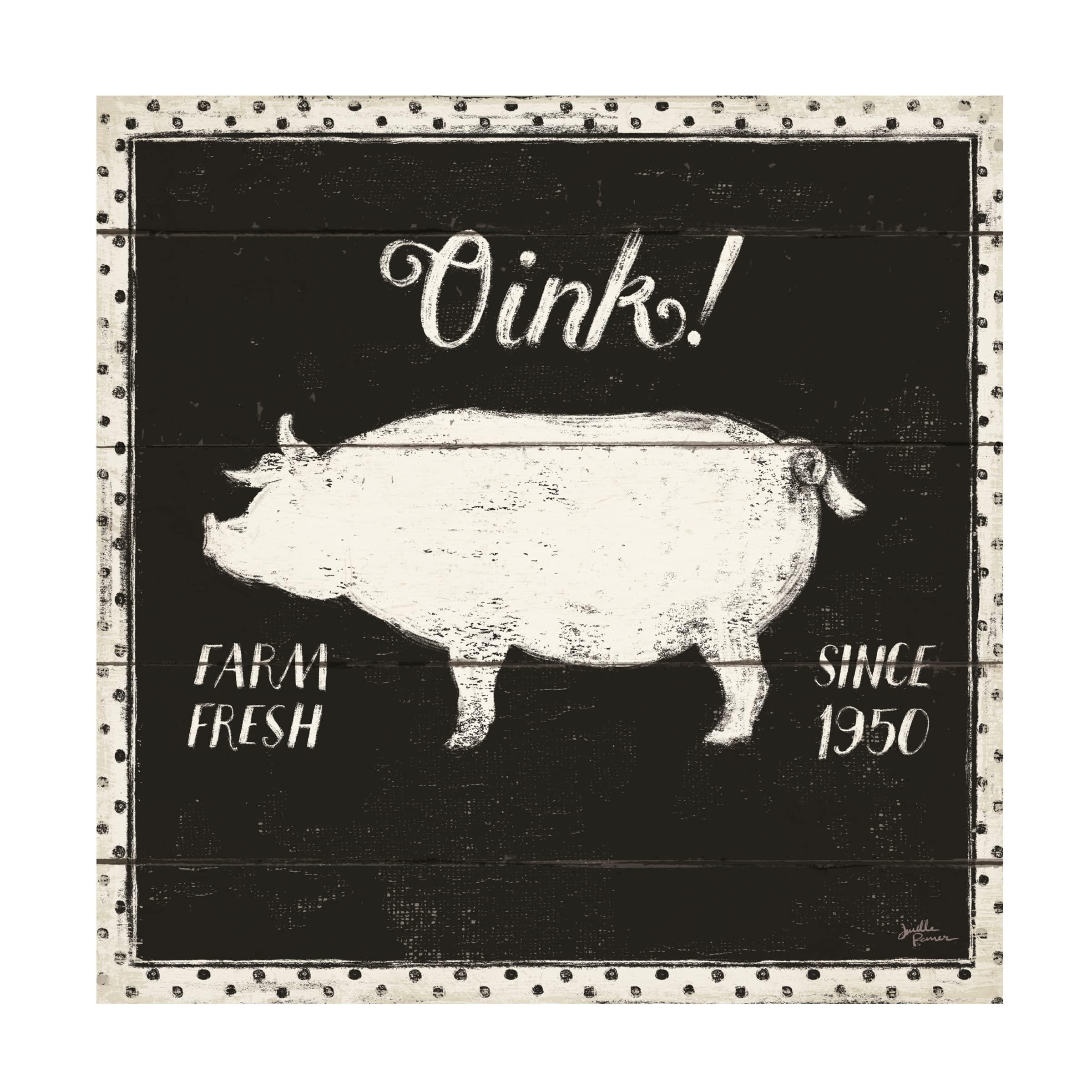 Trademark Fine Art 'Country Thoughts IX Black' Canvas Wall Art by Janelle Penner - Rustic Farmhouse Decor for Living Room, Bedroom & Office
