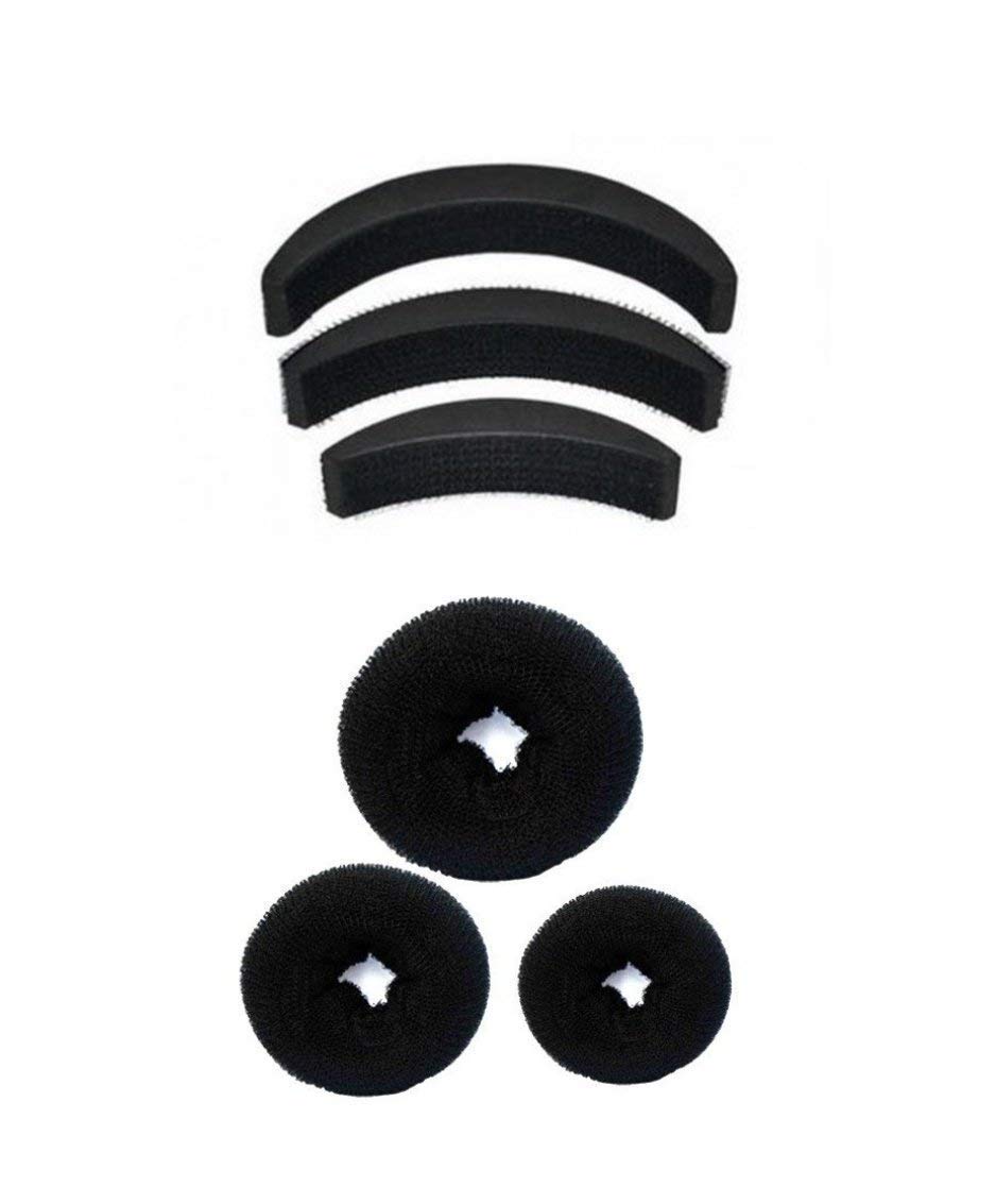 Raddhi Enterprises Hair Donut Bun Maker & Hair Volumizer Set - Small, Medium, Large Sizes (6-Piece Combo) for Updos, Ponytails & Special Occasions