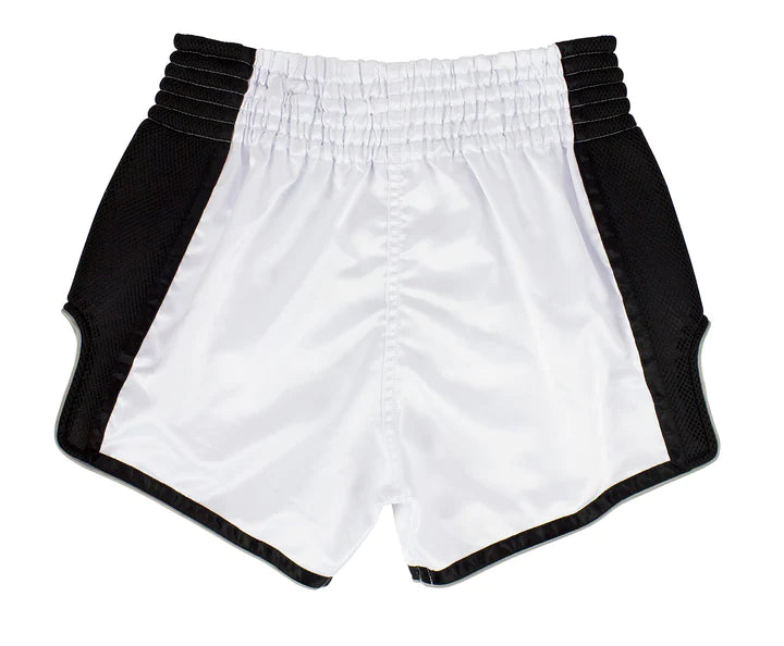 Fairtex White Slim Cut Muay Thai Boxing Shorts - Premium Breathable Training & Competition Shorts for MMA, Kickboxing, and Muay Thai Fighters