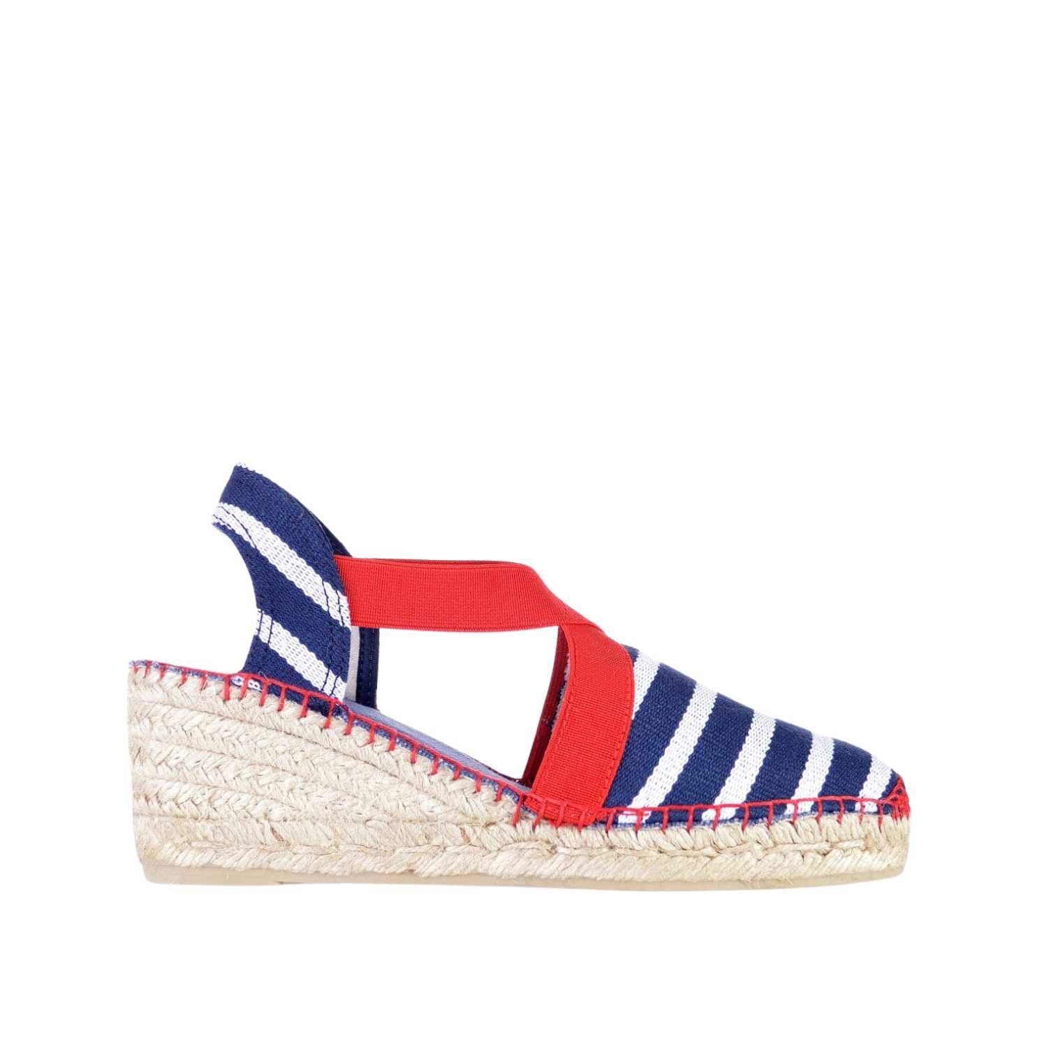 Women's Striped Cotton Blend Wedge Espadrilles - Comfortable Summer Shoes for Beach, Casual Outings & Everyday Wear | Tarbes