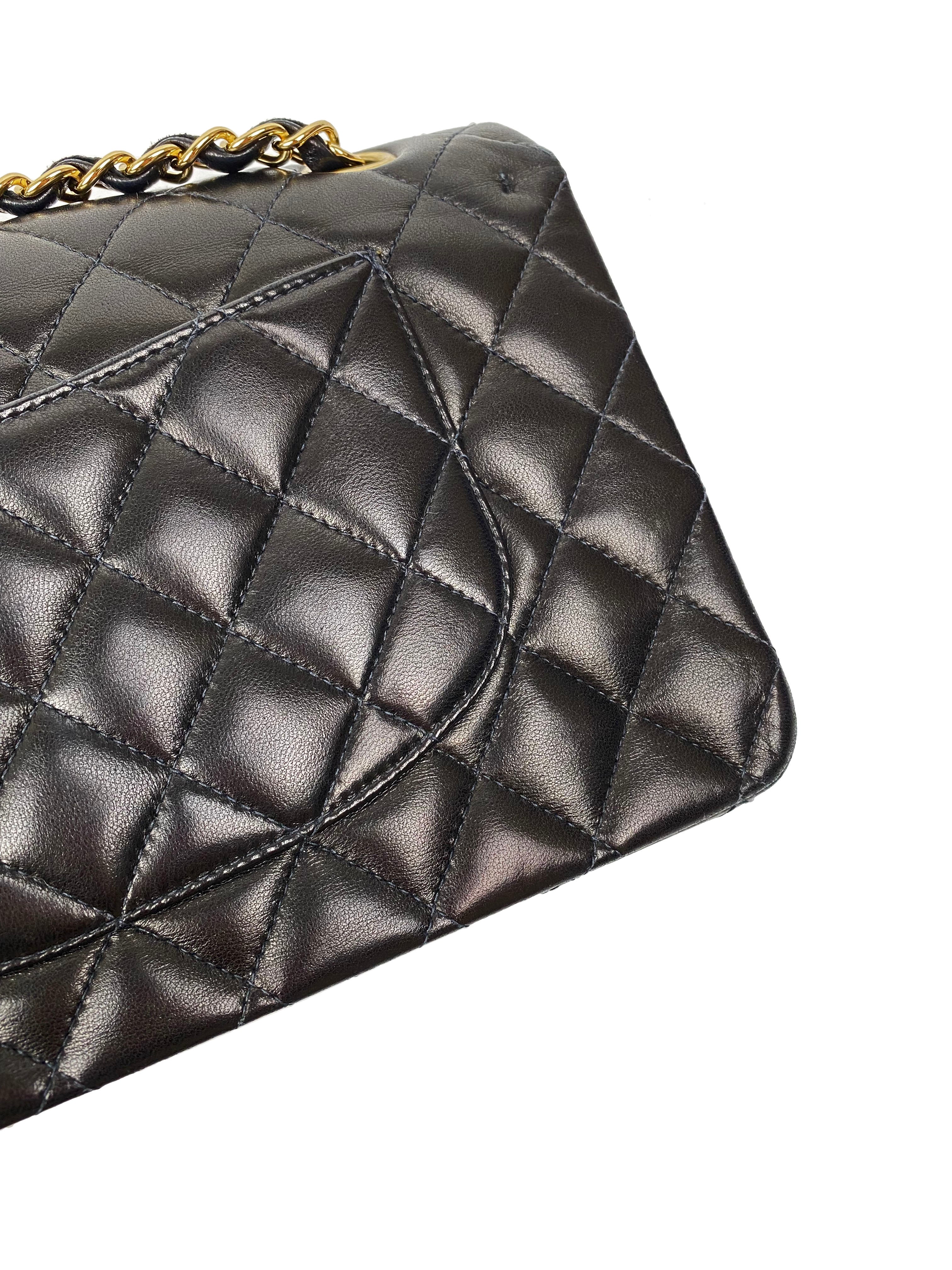 Chanel Medium Black Lambskin Classic Flap Bag - Luxury Designer Handbag for Women | Perfect for Evening Events, Date Nights & Special Occasions