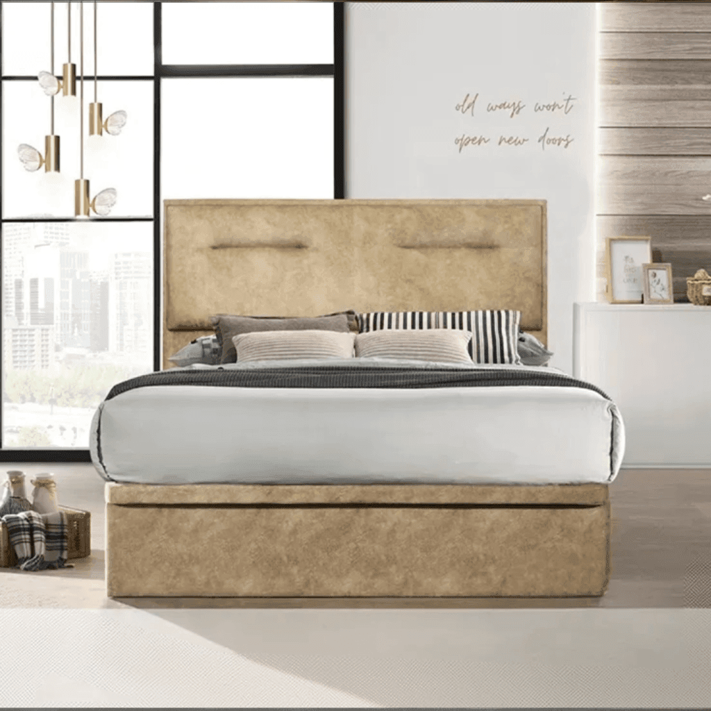 Krazvitz Fabric Storage Bed with Underbed Drawers - Space Saving Organizer for Bedroom, Dorm, or Guest Room - Perfect for Storing Blankets, Pillows, and Seasonal Clothing