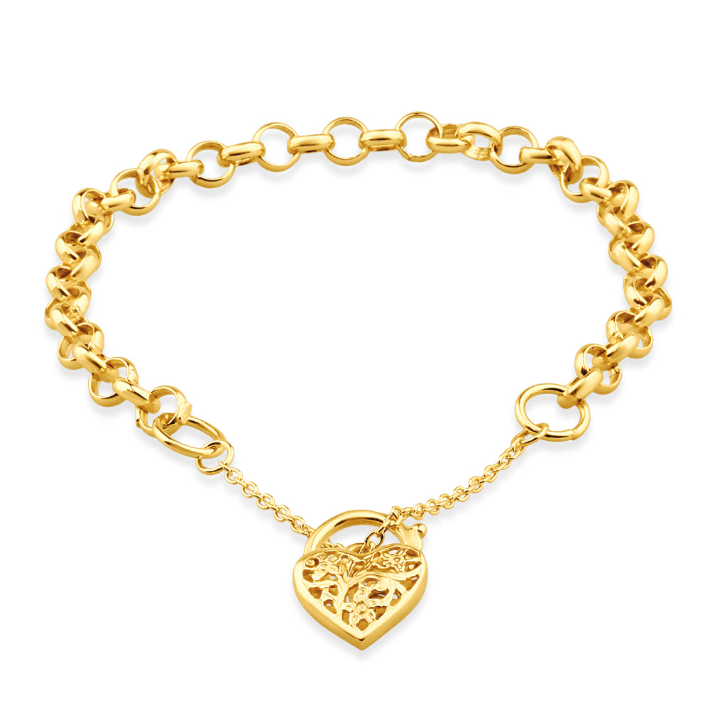 9ct Exquisite Yellow Gold Silver Filled Belcher Bracelet for Women - Elegant Jewelry Gift for Birthday, Anniversary & Special Occasions