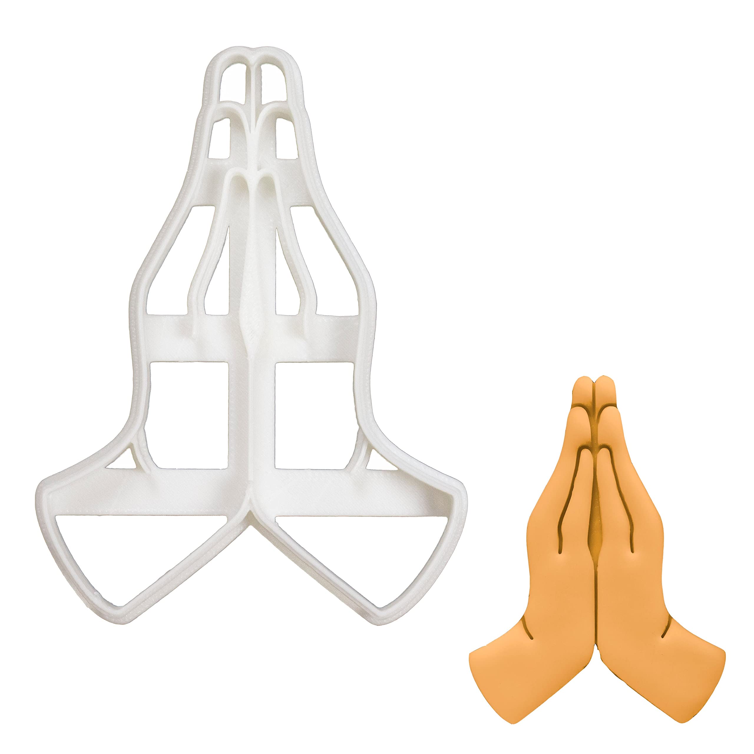Namaste Hands Cookie Cutter - 1 Piece Stainless Steel Indian Yoga-Themed Baking Tool for Diwali, Holi & Meditation Cookies - Perfect for Festive Baking, DIY Decorations & Spiritual Events