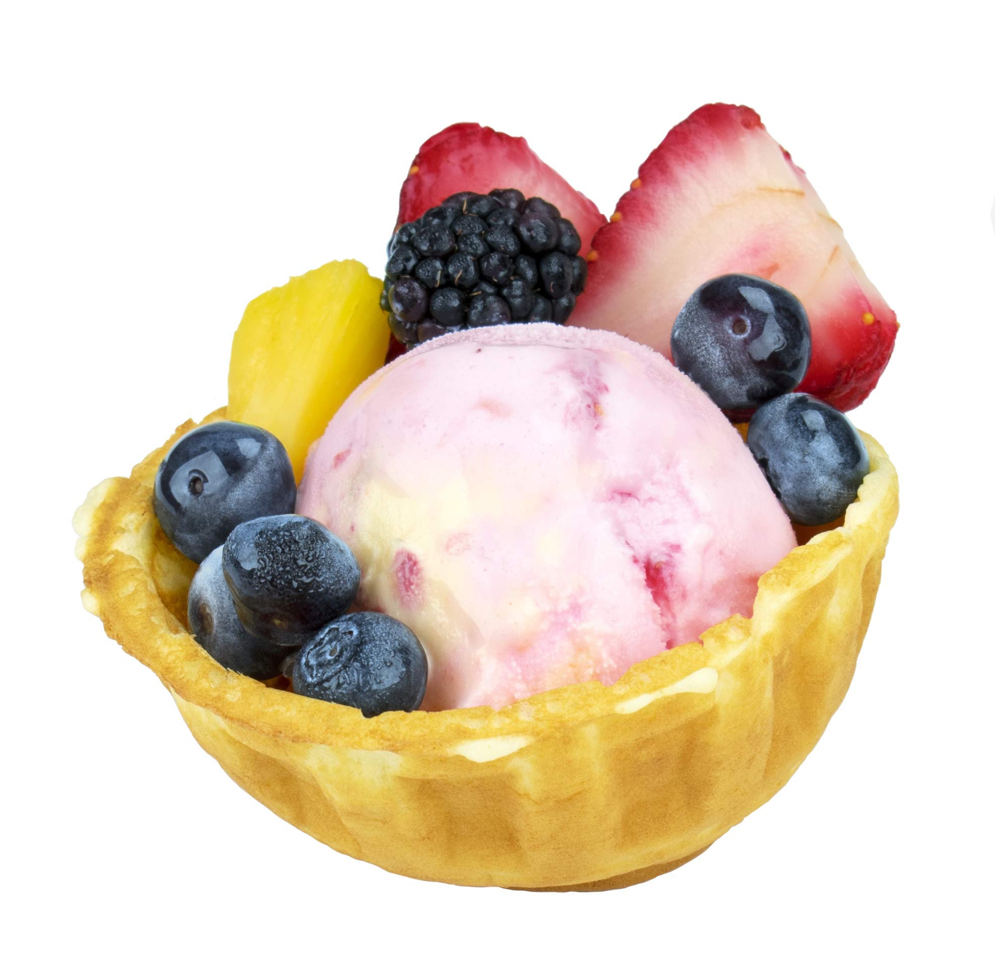 Brentwood TS-1401BL Blue Waffle Bowl Maker - Perfect for Breakfast, Desserts & Party Snacks - Non-Stick Electric Waffle Cone Maker for Homemade Ice Cream Bowls