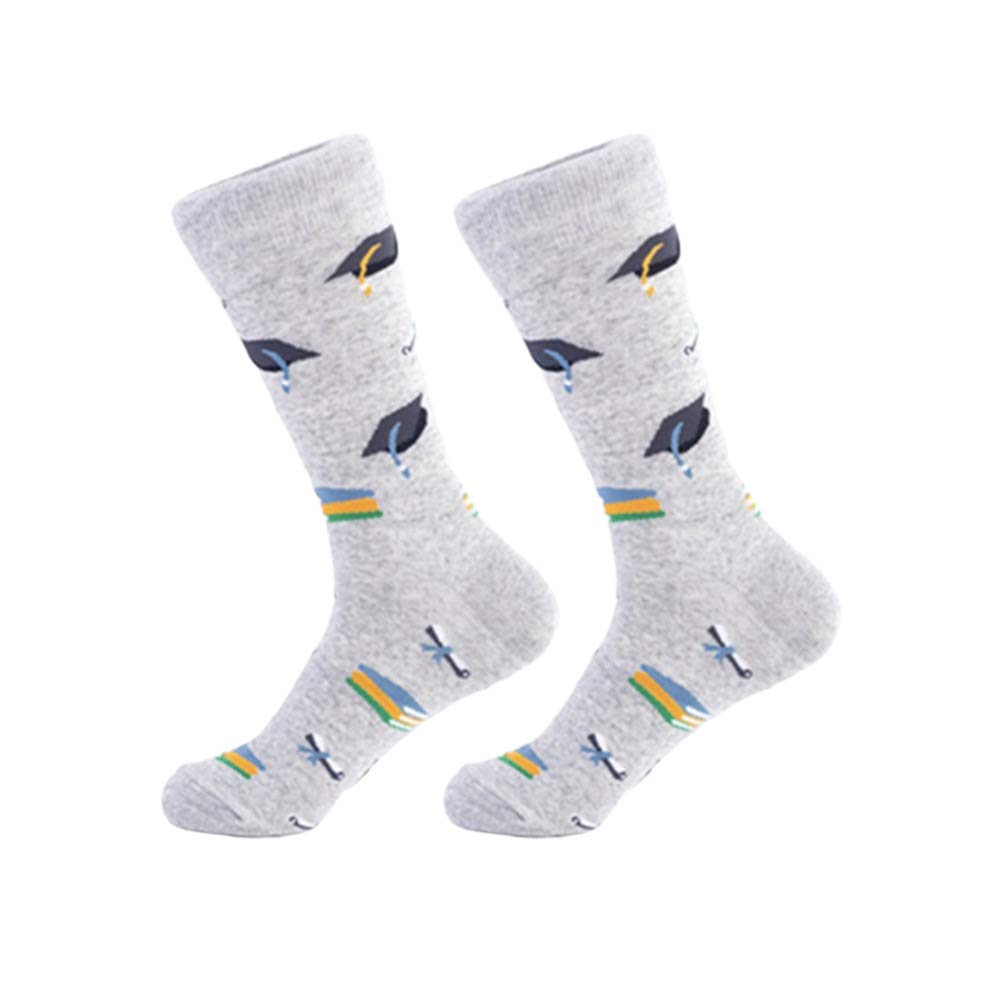 PRETYZOOM Graduation Crew Socks for Women & Men - 1 Pair Novelty Grad Cap Design Fun Party Stocking Stuffers - Perfect for College Graduation Gifts, School Celebrations & Graduation Party Favors