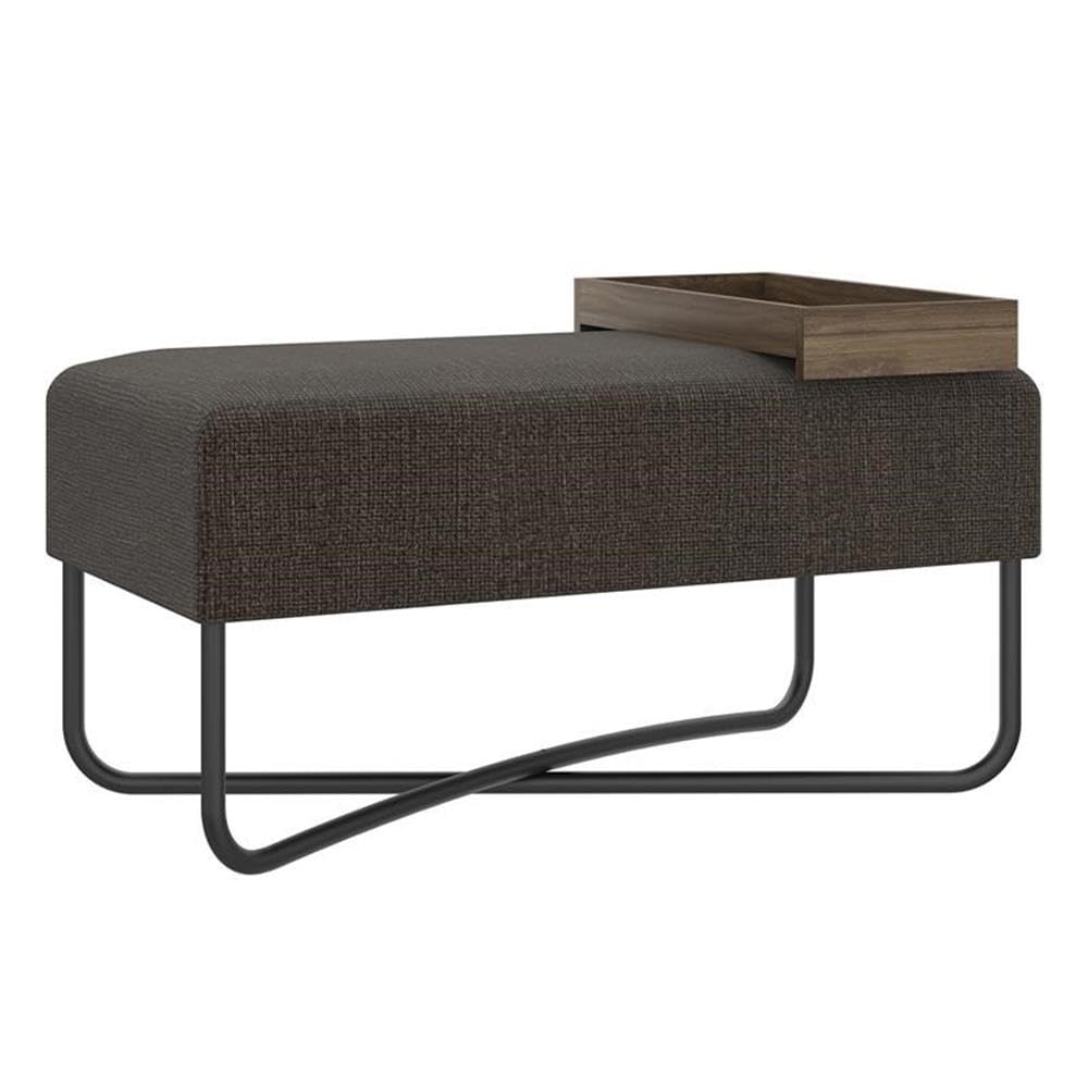Casabianca Home Ace Bench - Solid Wood Entryway Bench with Storage, Brown - Perfect for Hallway, Living Room & Bedroom Organization