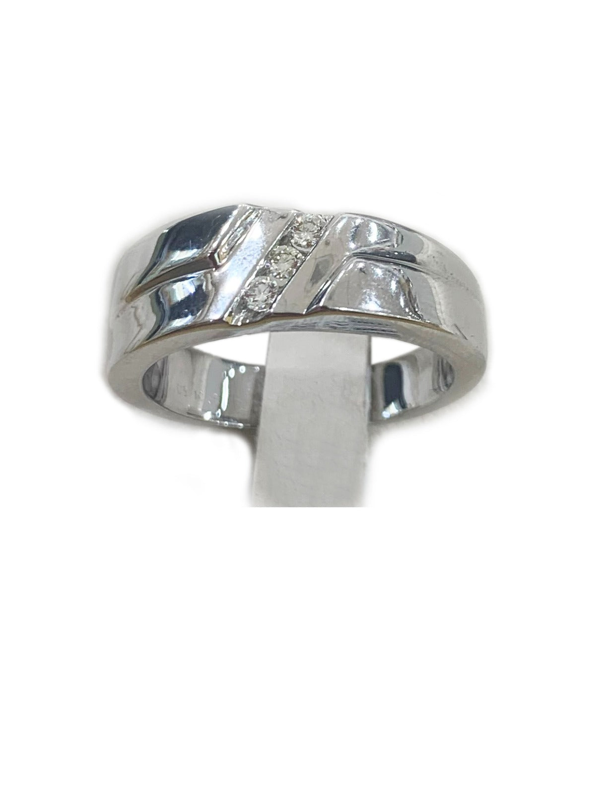 14K White Gold Men's Diamond Ring - Elegant Wedding Band & Engagement Ring for Him - Perfect for Proposals, Anniversaries & Special Occasions