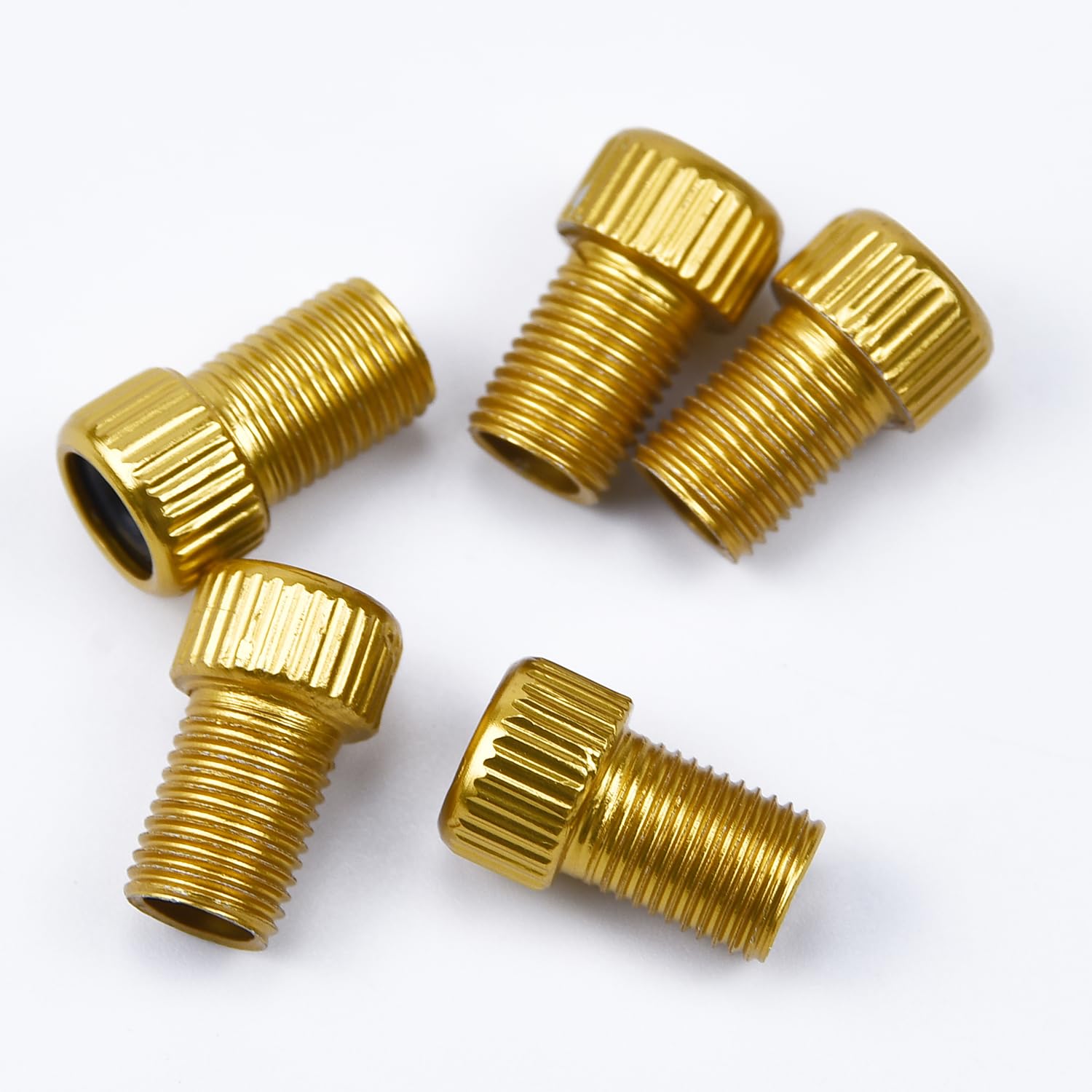 5 Pack Presta to Schrader Valve Adapter for Bike Tires - Convert Presta to Schrader Valve for Bicycle, Mountain Bike & Road Bike - Perfect for Pumping Tires at Home or On the Go