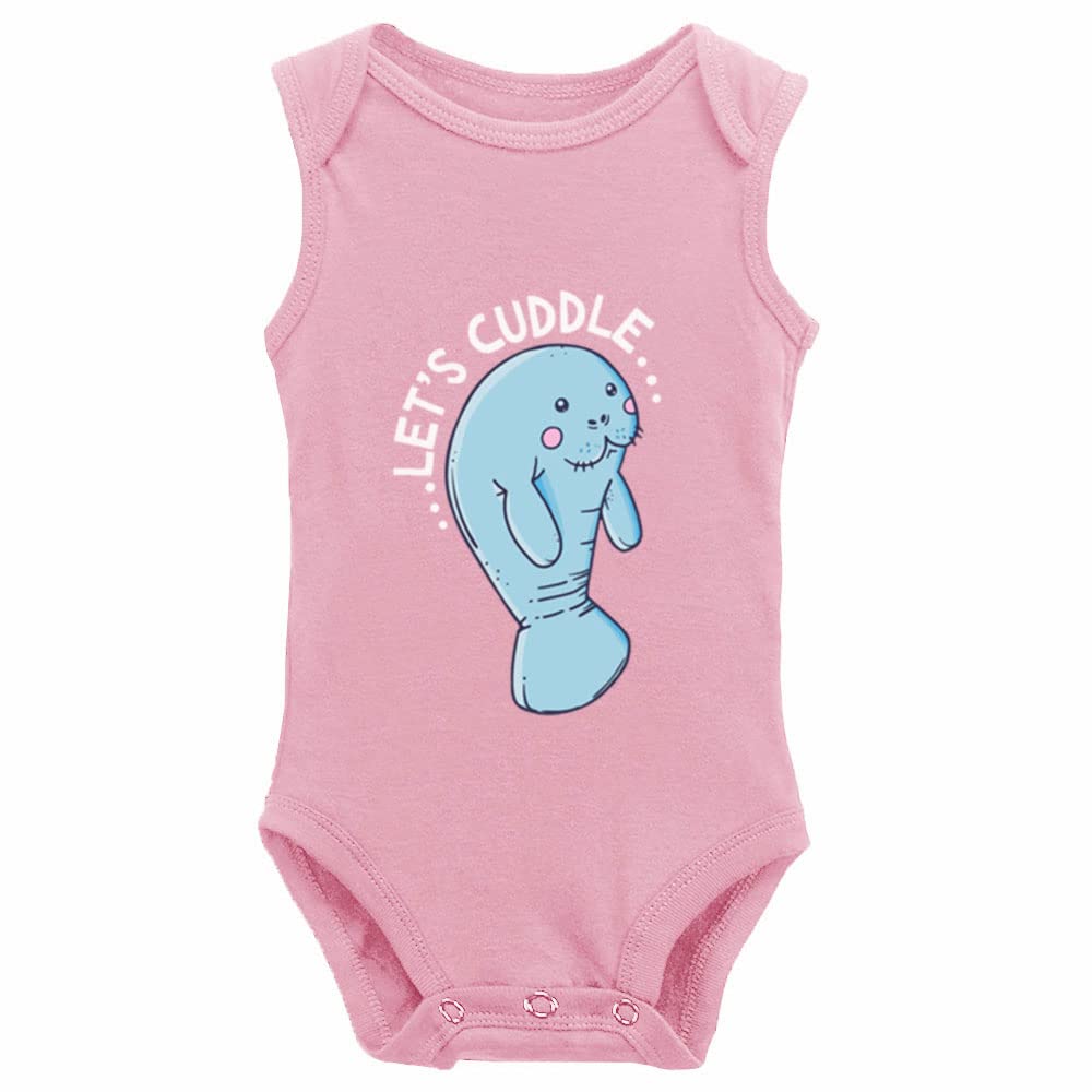 Funny Manatee Baby Crawl Clothes - Long Sleeve Unisex Infant Romper Bodysuit for Playtime & Photo Shoots