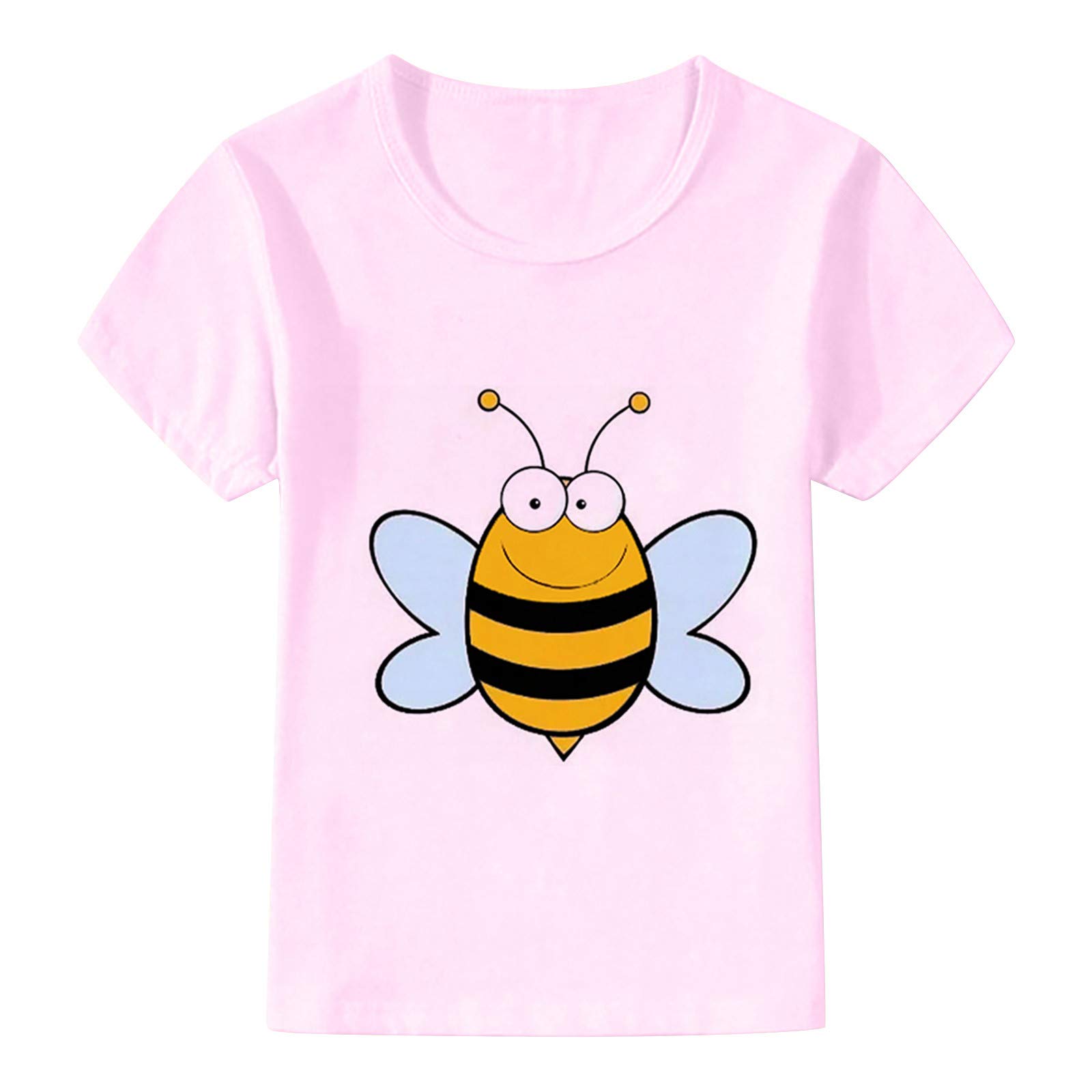 Animal Print Short Sleeve Toddler T-Shirt for Girls & Boys - Cute Cartoon Kids Top for Playtime & Casual Wear
