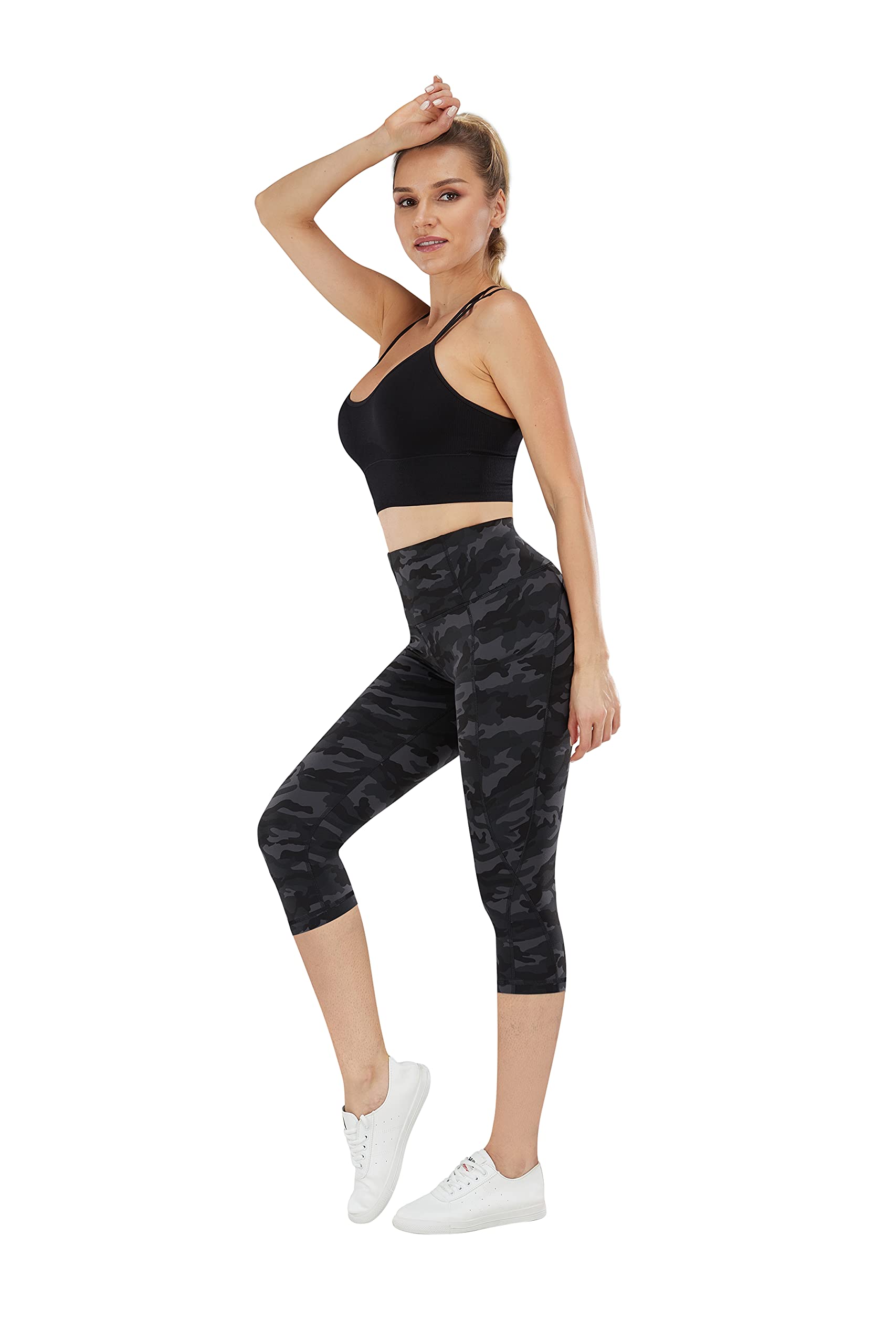 PHISOCKAT High Waist Yoga Pants for Women with Pockets - Tummy Control Workout Leggings - Perfect for Gym, Running & Daily Wear