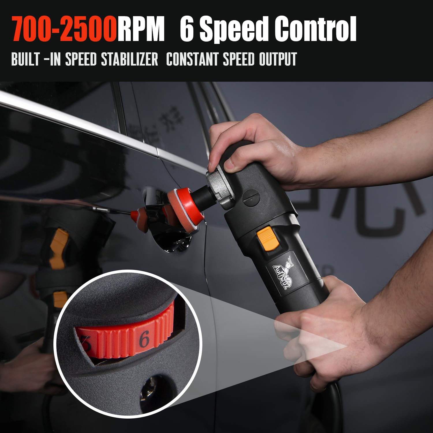 600W Mini Buffer Polisher Kit - 33Pcs Car Waxing & Polishing Machine with 1