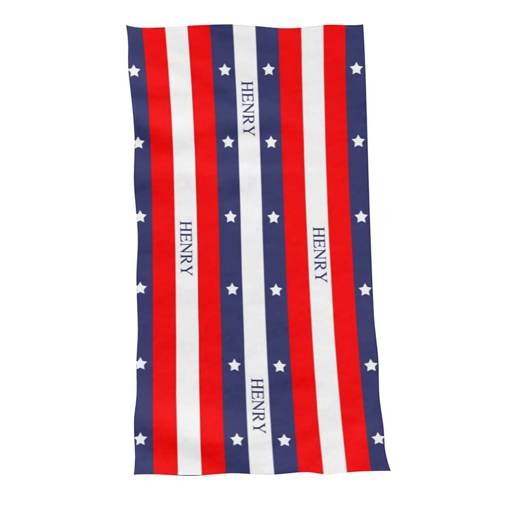 Custom Personalized Beach Towel with Name - Soft & Absorbent for Women, Men, Kids & Baby - Great for Pool, Beach, Vacation & Nursery - Unique Gift for Family & Friends