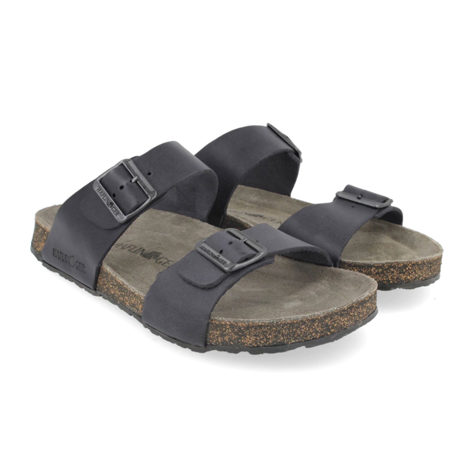 Haflinger Andrea Unisex Slide Sandals - Comfortable Graphite Slippers for Men & Women | Perfect for Indoor, Outdoor & Spa Use