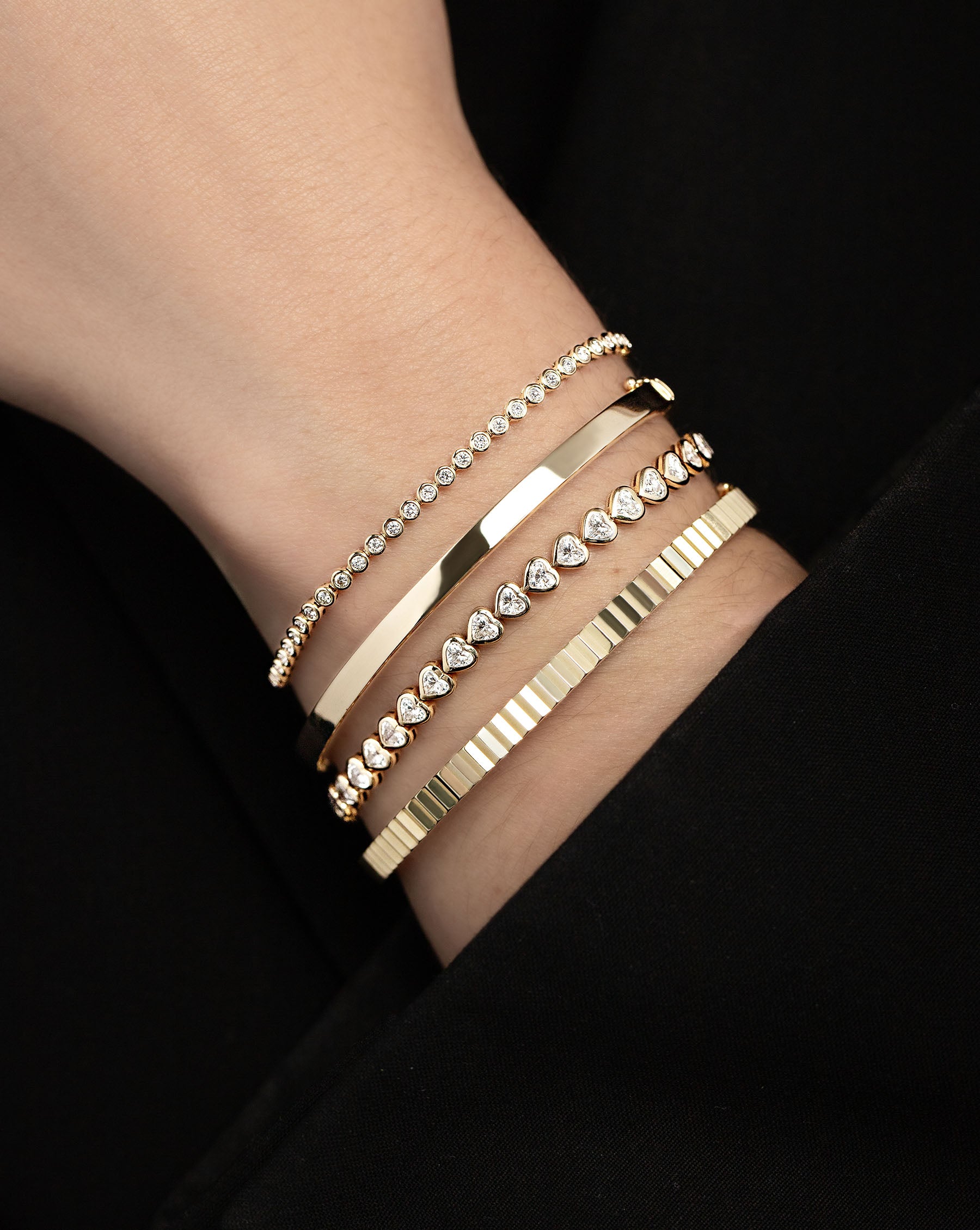 Elegant Bezel Mini Diamond Tennis Bracelet for Women - Dainty & Sparkling Jewelry Gift for Anniversary, Wedding, Party & Special Occasions