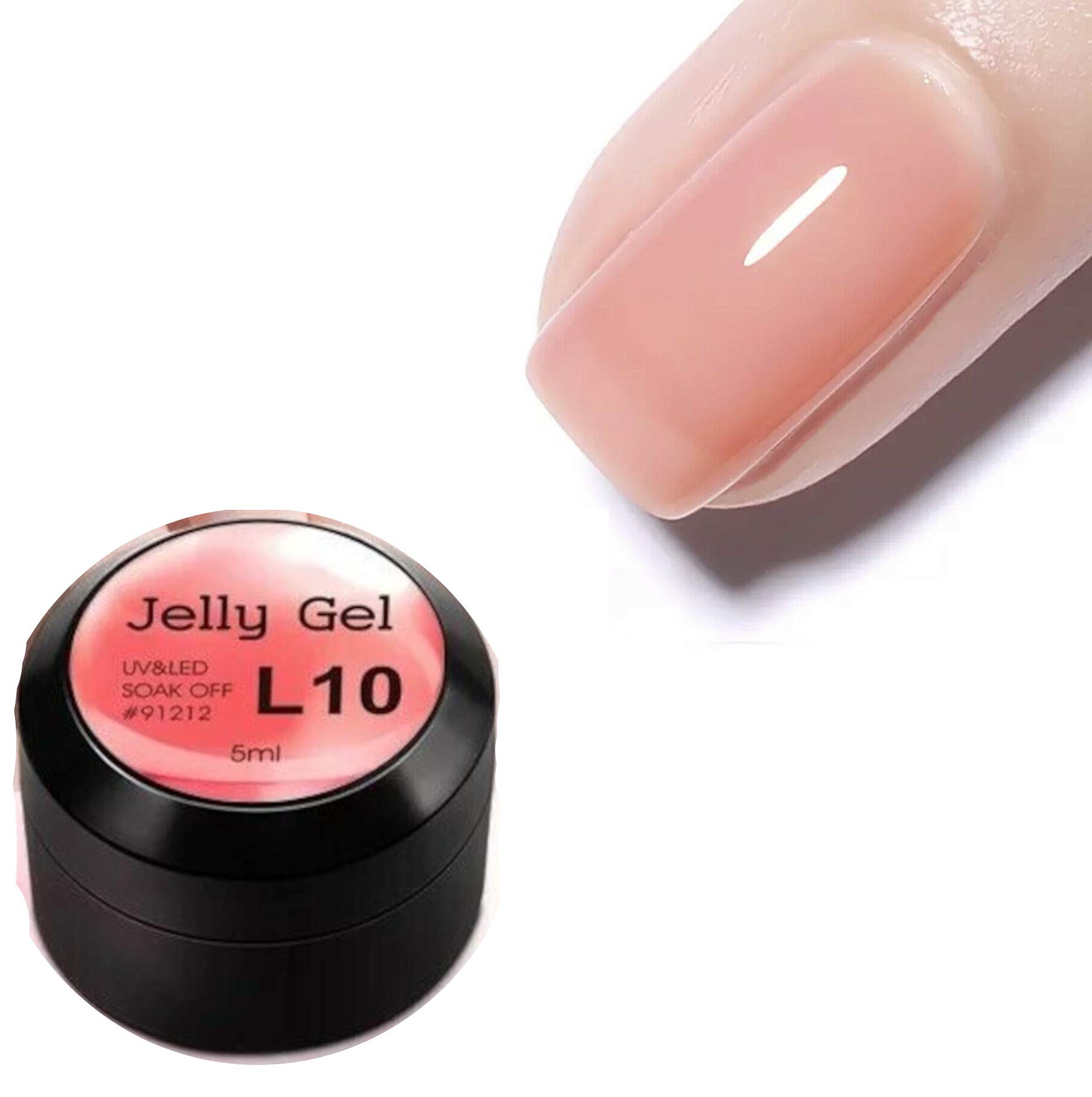 Venalisa Opal UV Gel Polish 5ml - Camouflage Natural Jelly Acrylic French Nail Art Gel, Crystal Clear UV Jelly Gel Varnish (JG-5ml-L06) for Salon & DIY Manicure at Home