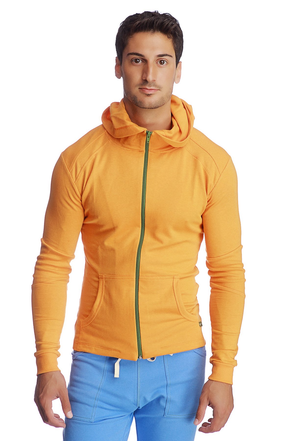 4th Men's Crossover Transition Track & Yoga Gym Hoodie - Modal French Terry Stretch Fit - Made in USA - European Style Athletic Wear for Running, Workouts & Lounge