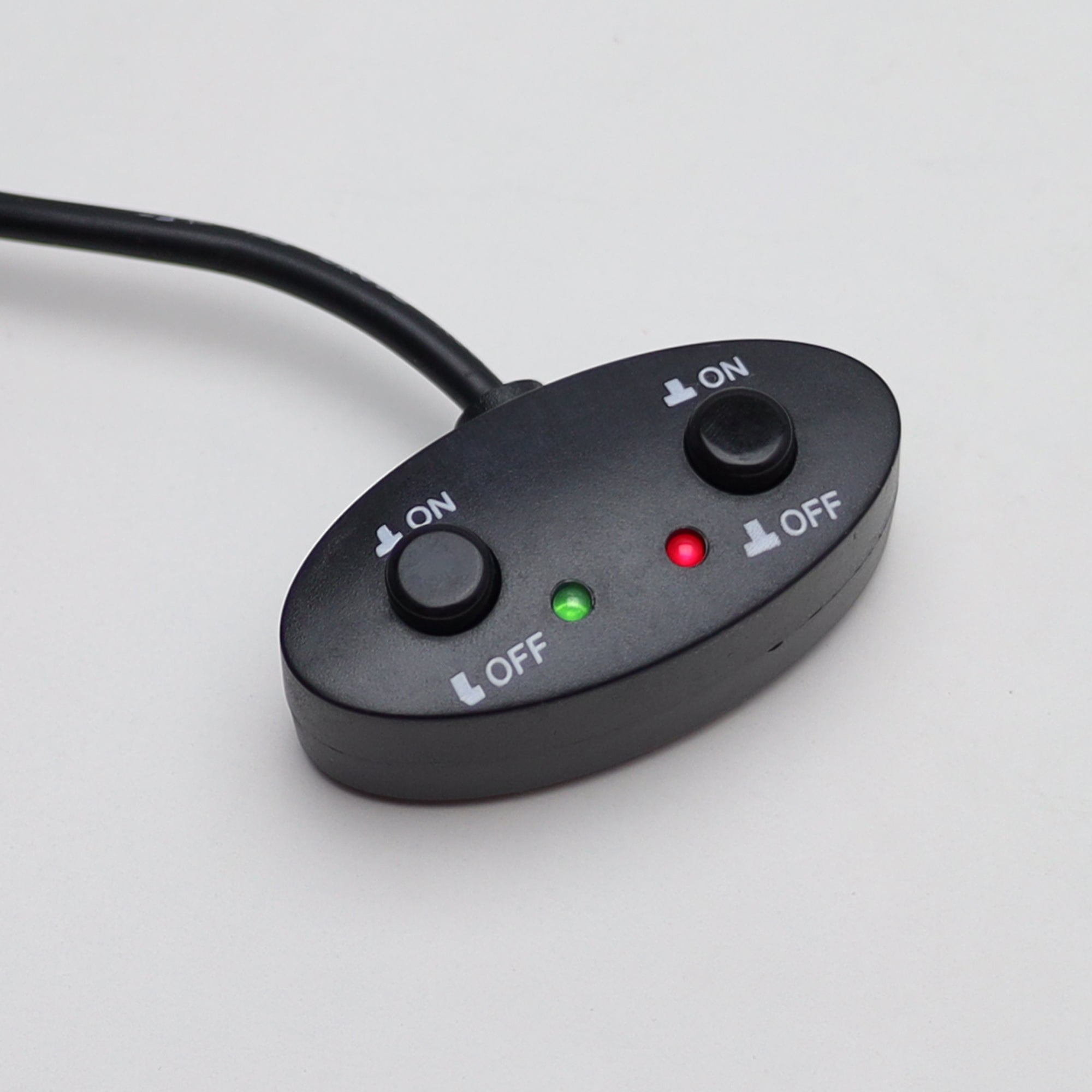 12V Oval Push Button Dual Switch with Red LED Indicator Lights - Perfect for Automotive, Marine, and Industrial Control Panels