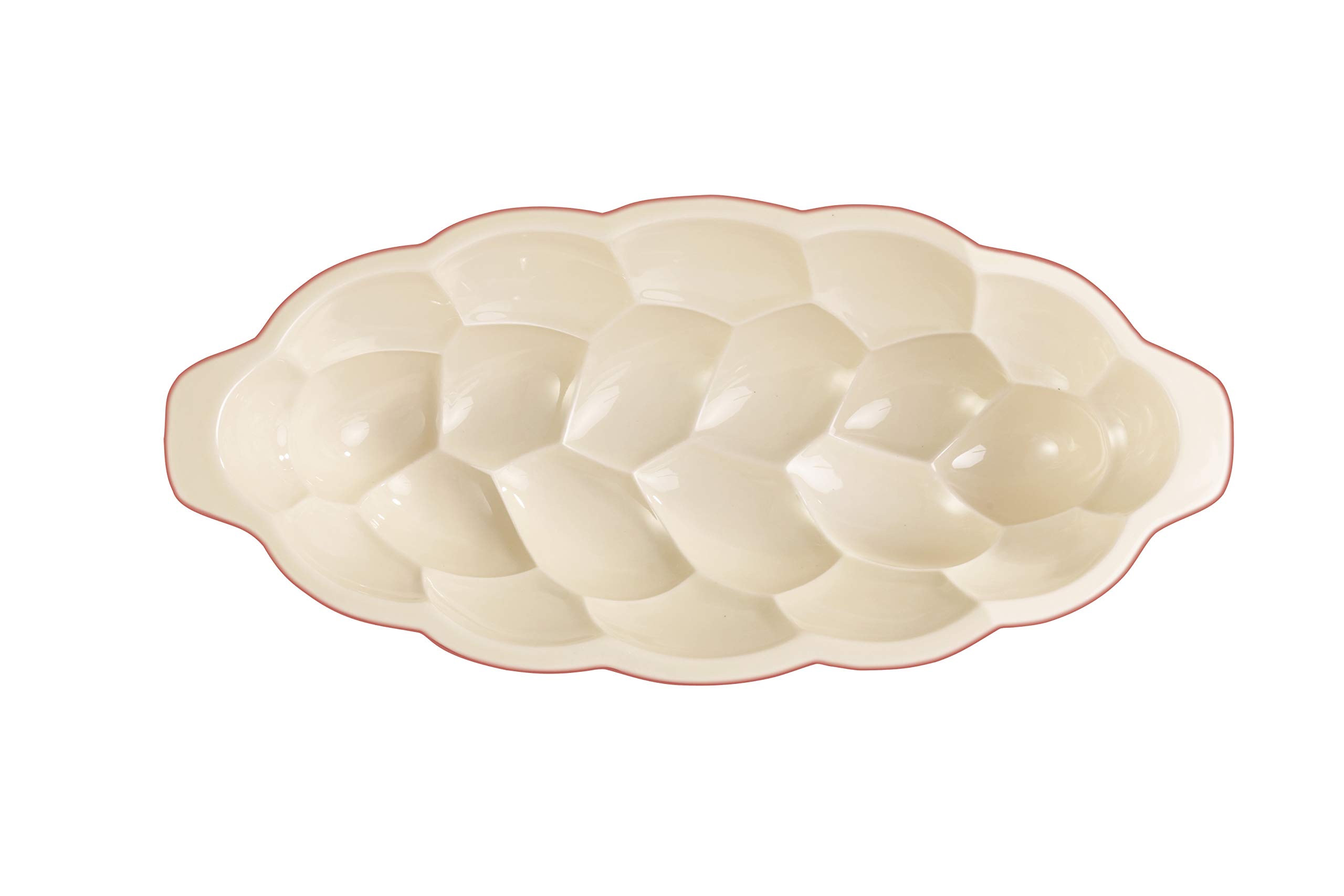 Tescoma Braided Ceramic Bread Mold - Red | Non-Stick Loaf Pan for Homemade Bread, Perfect for Baking Artisan Sourdough & Brioche | Ideal for Home Bakers & Kitchen Enthusiasts