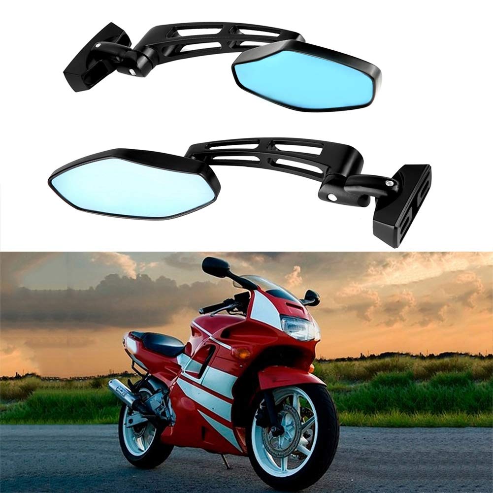 2Pcs Motorcycle Racing Rearview Side Mirrors - Universal Fit for Suzuki & Other Bikes | Durable Adjustable Safety Mirrors for Street & Off-Road Riding