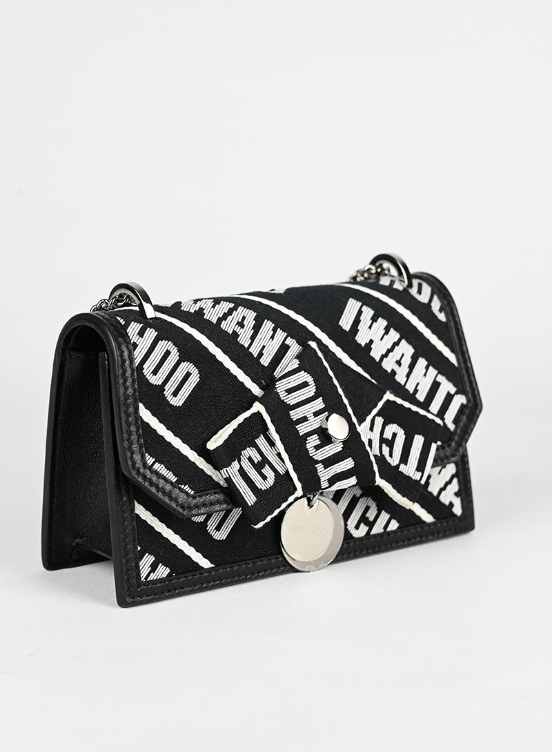 Jimmy Choo I Want Choo Black Crossbody Bag for Women - Elegant Shoulder Purse for Evening Parties, Date Nights & Special Occasions