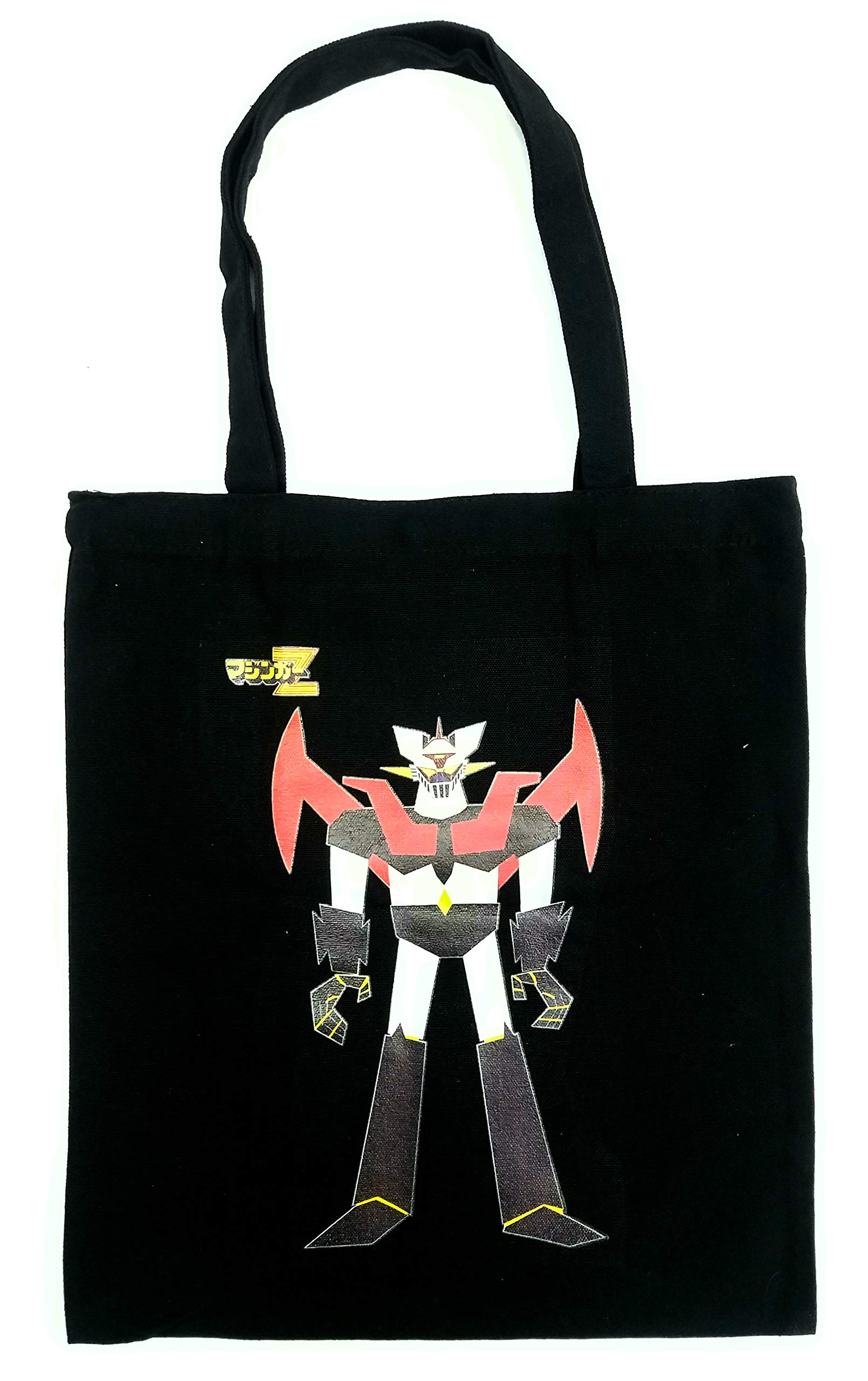 Cool Black Mazinger Z Infinity Tote Bag - Stylish Anime Themed Shoulder Bag for Fans, Cosplay, Conventions & Everyday Use