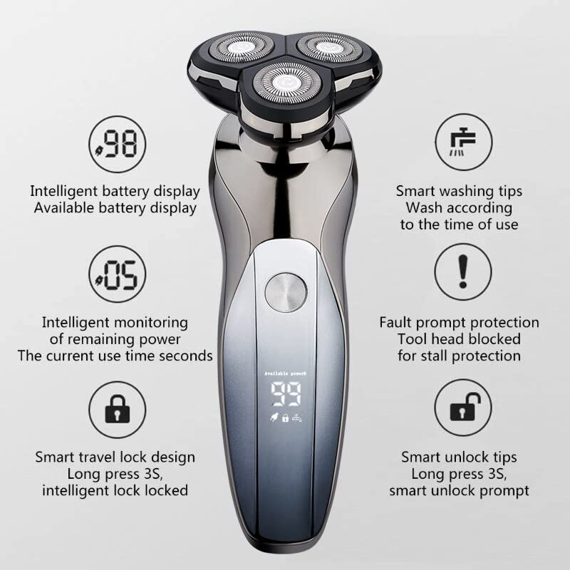 Bald Head Shaver for Men - Electric Shaver & Trimmer with USB Charging, Waterproof Design - Perfect for Travel, Gym & Daily Shaving (Color: A)