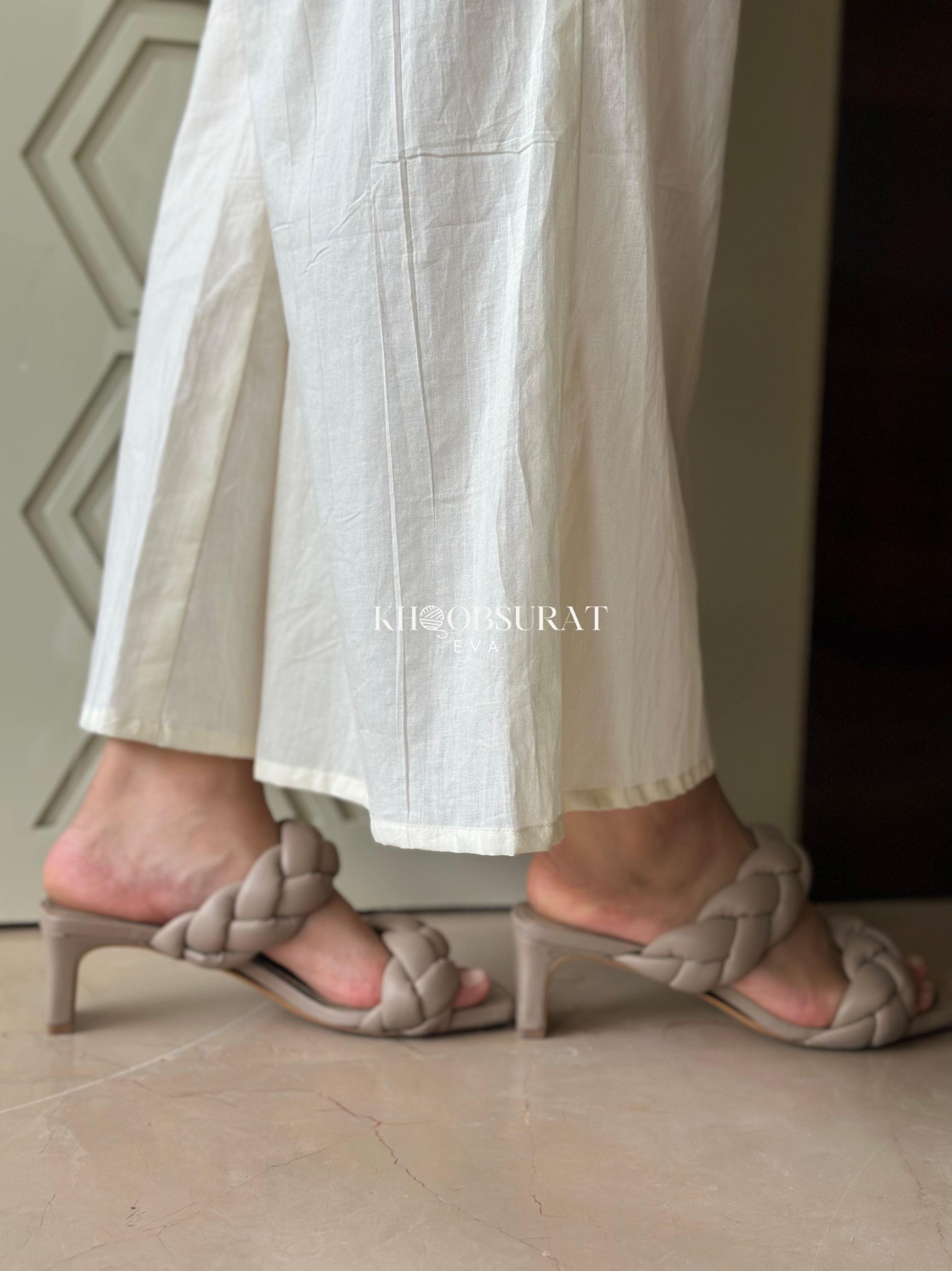 Stylish Sufi Soul White Coord Set for Women - Elegant Loungewear & Casual Outfit for Home, Yoga, and Relaxation