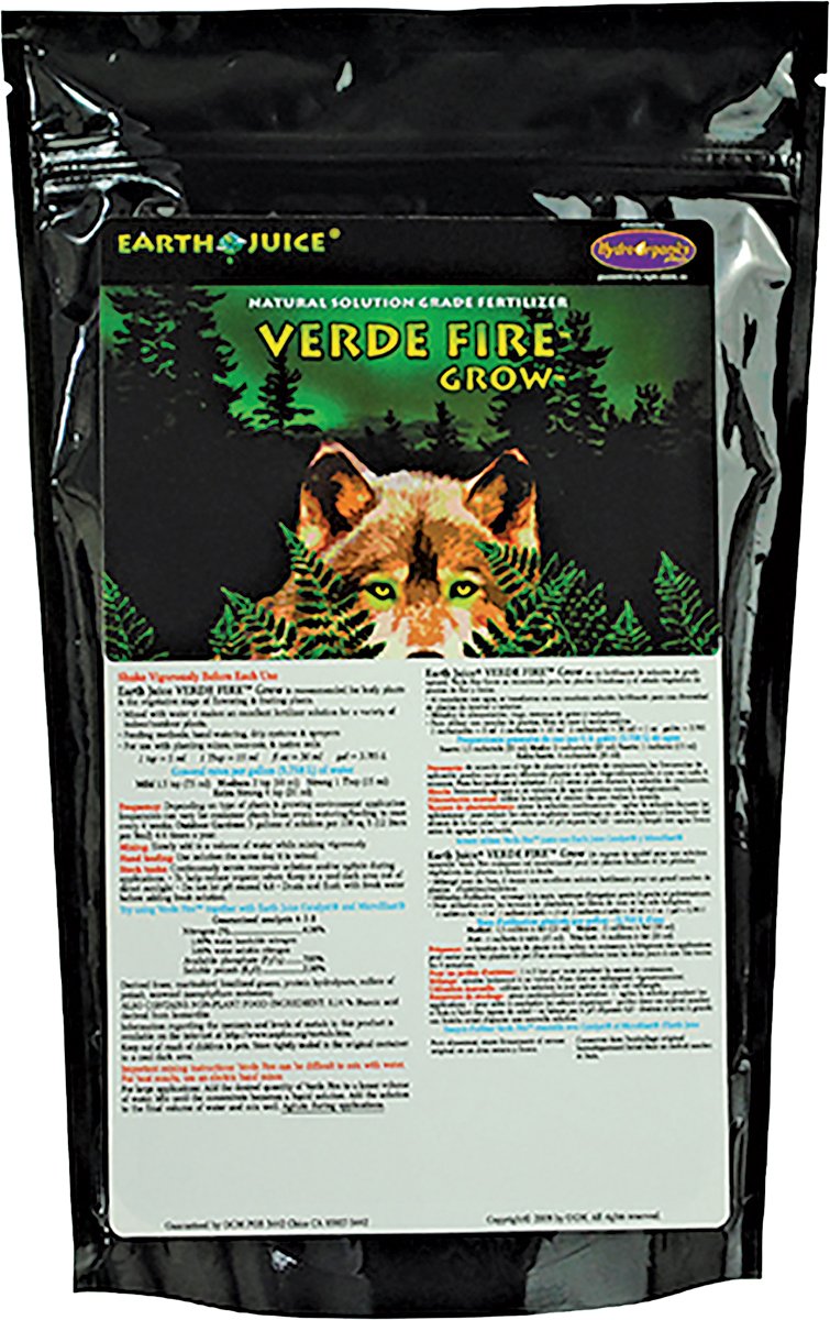 HydroOrganics HOJ03953 Earth Juice Verde Fire Grow - 2-Pound Organic Plant Nutrient for Hydroponics & Soil Gardens