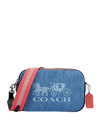 Coach Denim Horse and Carriage Jes Crossbody Bag - Stylish Women's Shoulder Purse for Everyday Use, Travel & Shopping