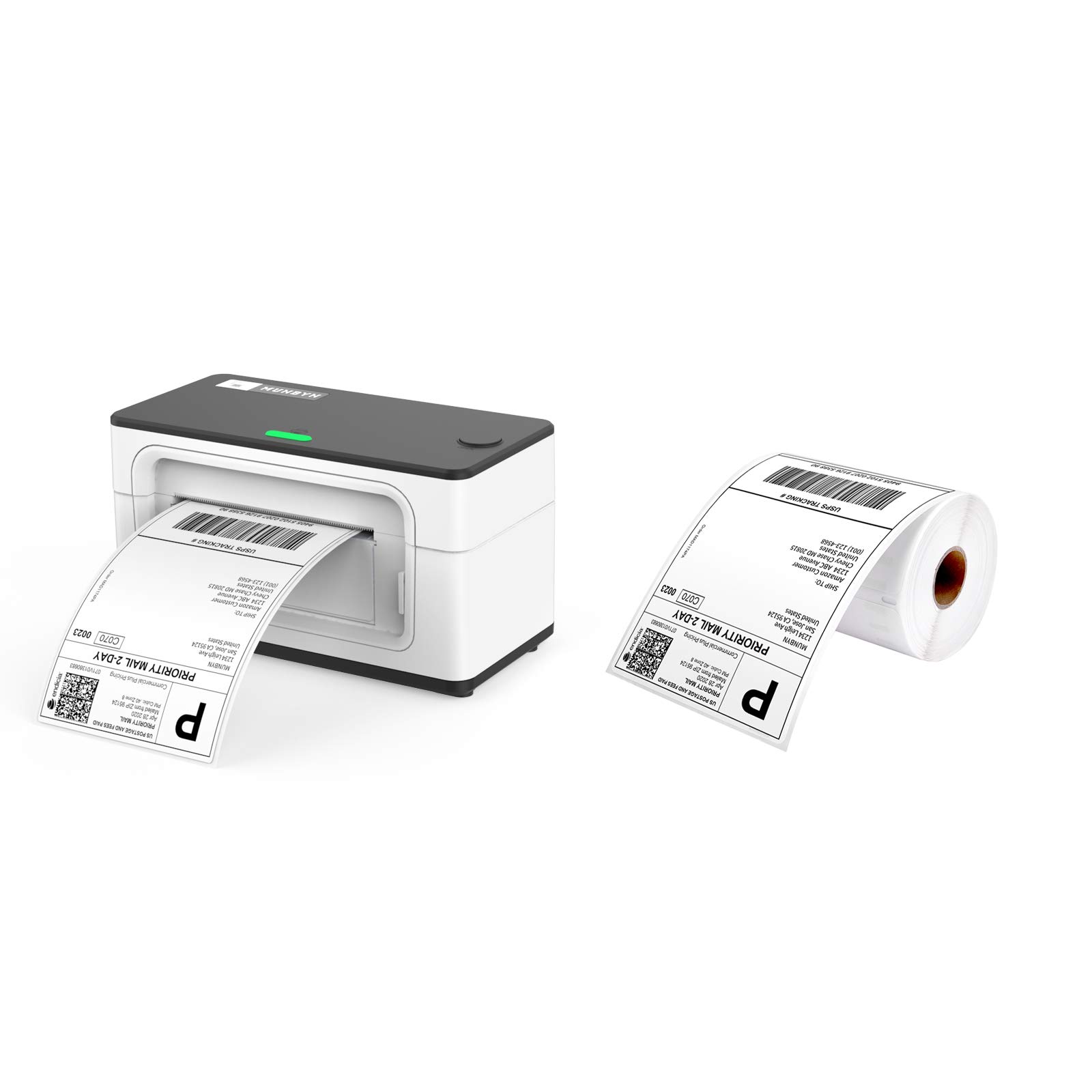 MUNBYN 4x6 Direct Thermal Shipping Labels - Compatible with DYMO LabelWriter, Shipping Label Printer, 4x6 Label Printer for Packages - Perfect for E-commerce, Amazon FBA, USPS, UPS & FedEx Shipments