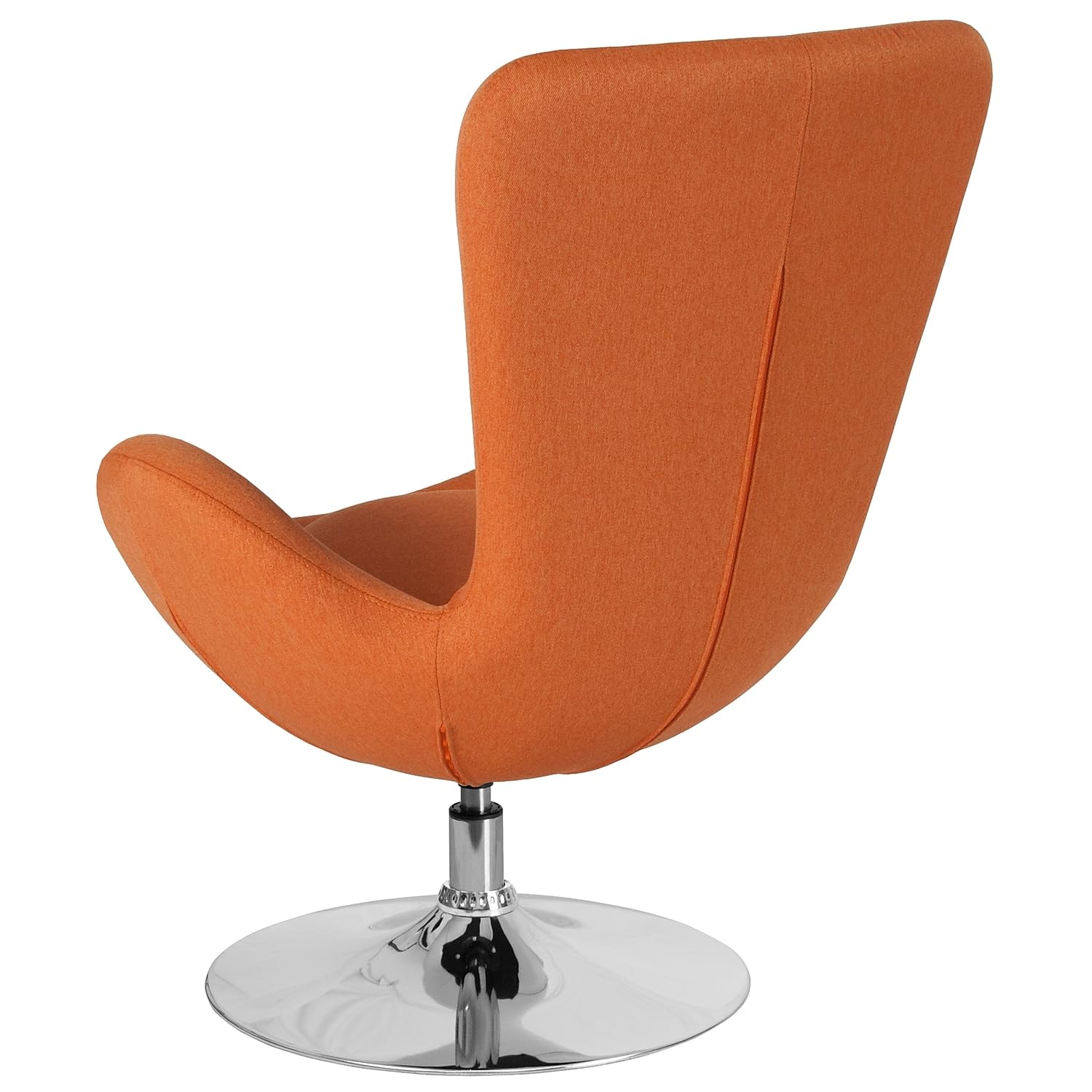 Flash Furniture Egg Series Orange Fabric Side Reception Chair - Modern Office Chair for Waiting Room, Lobby, and Reception Area - Comfortable & Stylish Seating Solution