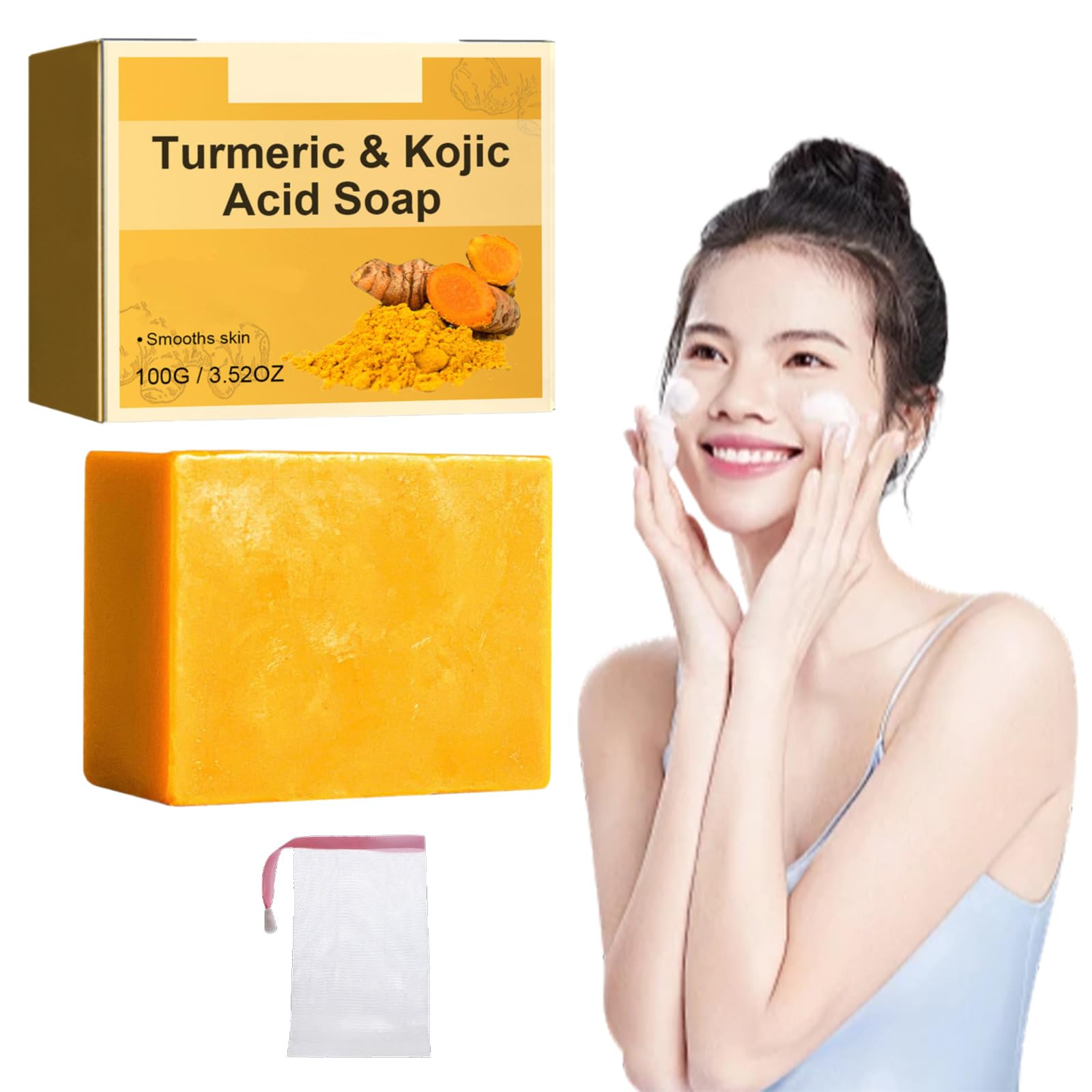 Jibuglow Natural Bar Soap - Moisturizing & Gentle Cleansing for All Skin Types - Perfect for Daily Use, Travel & Gifts (1PCS)