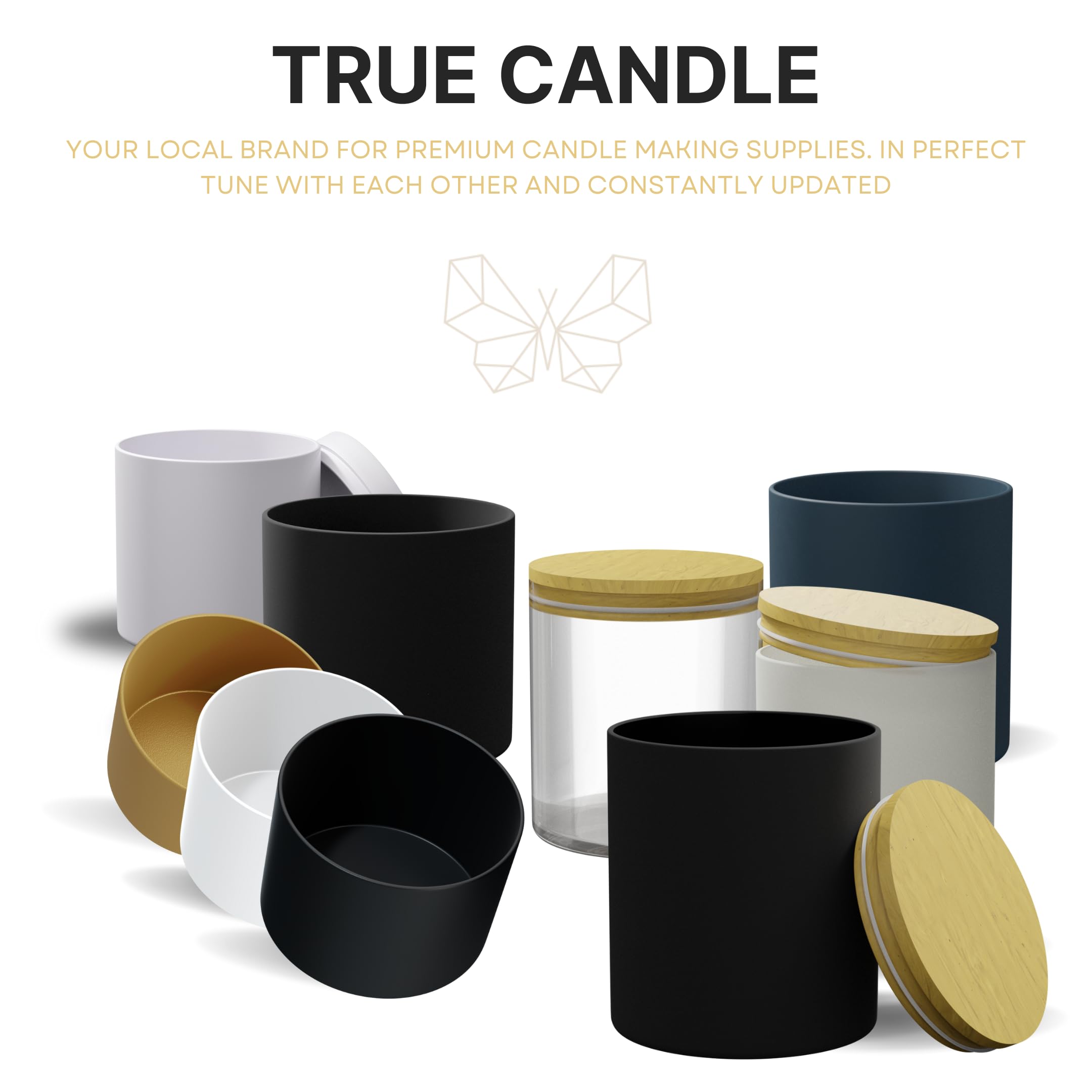 24 Pack Black Candle Tins - 4 oz Metal Containers for DIY Candle Making, Wax Melts, Soap Molds - Perfect for Home Decor, Wedding Favors & Craft Supplies