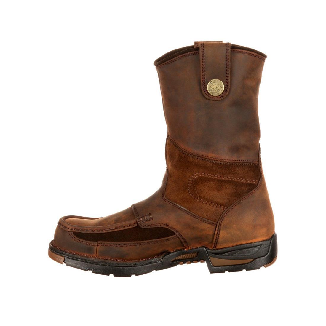 Georgia Athens Waterproof Wellington Work Boots for Men - Slip Resistant, Insulated & Comfortable - Ideal for Construction, Farming & Outdoor Work