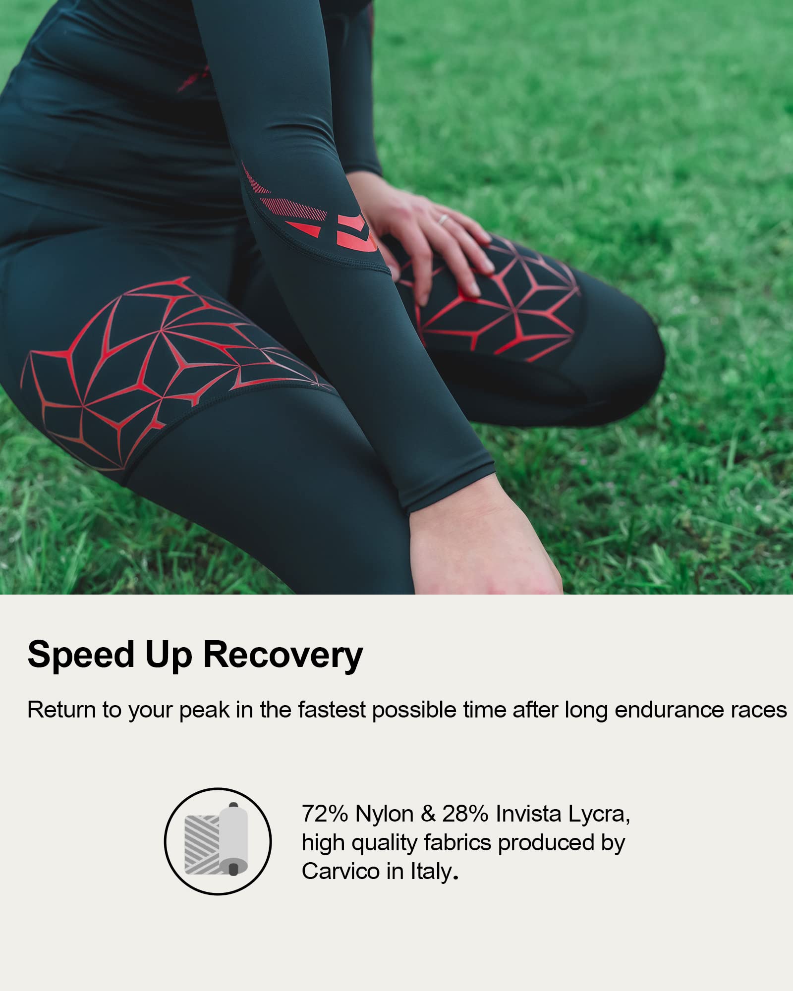 SUMARPO Compression Pants for Men & Women - High Performance Running Tights with Knee Support, Quick Dry Fabric & Muscle Recovery - Ideal for Marathon Training, Gym Workouts & Athletic Recovery