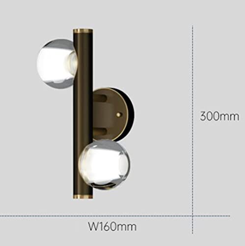7W Creative Crystal Wall Lamp - Dimmable Brass LED Wall Light for Modern Home Decor - Perfect for Living Room, Bedroom, and Cafe Ambiance