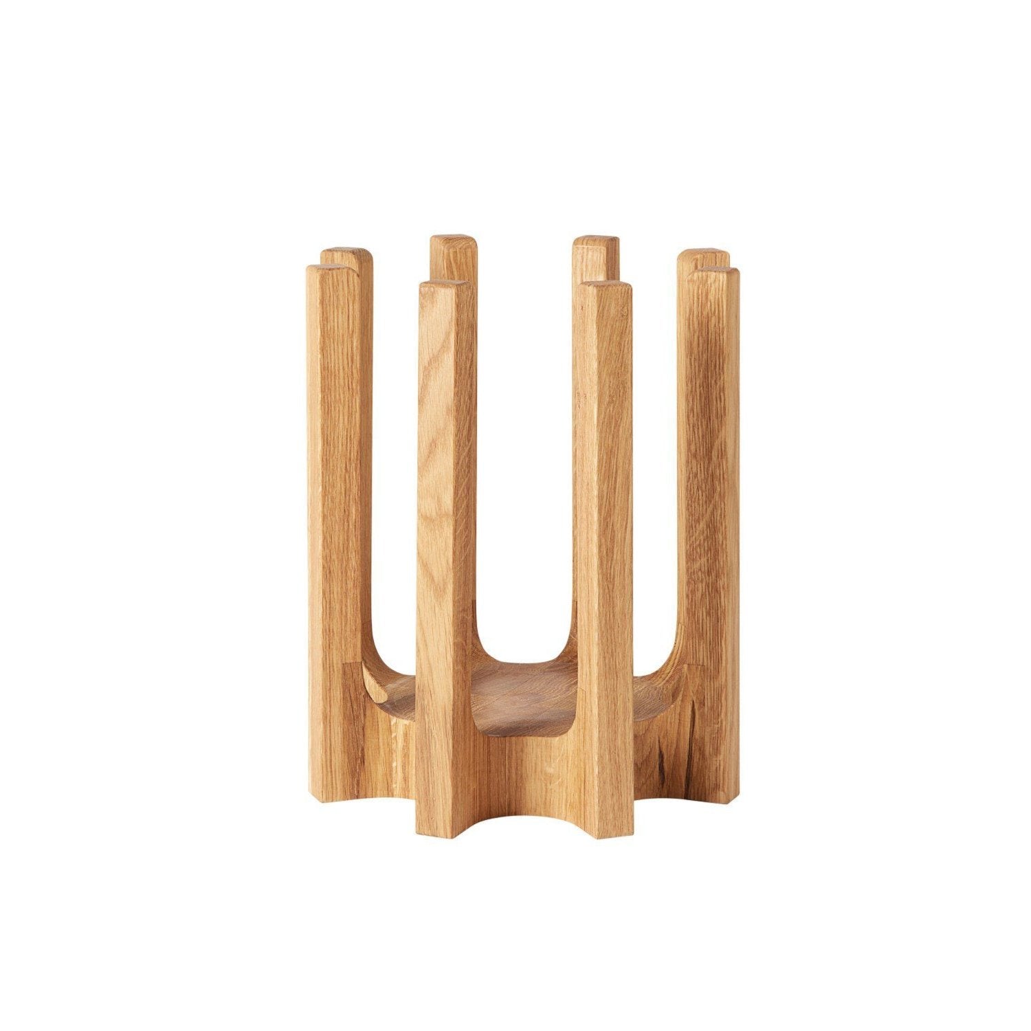 Kristina Dam Studio Column Bowl - Handcrafted Oiled Oak Wooden Bowl for Home Decor, Kitchen & Dining | Perfect for Fruit Display, Centerpiece, and Modern Table Setting