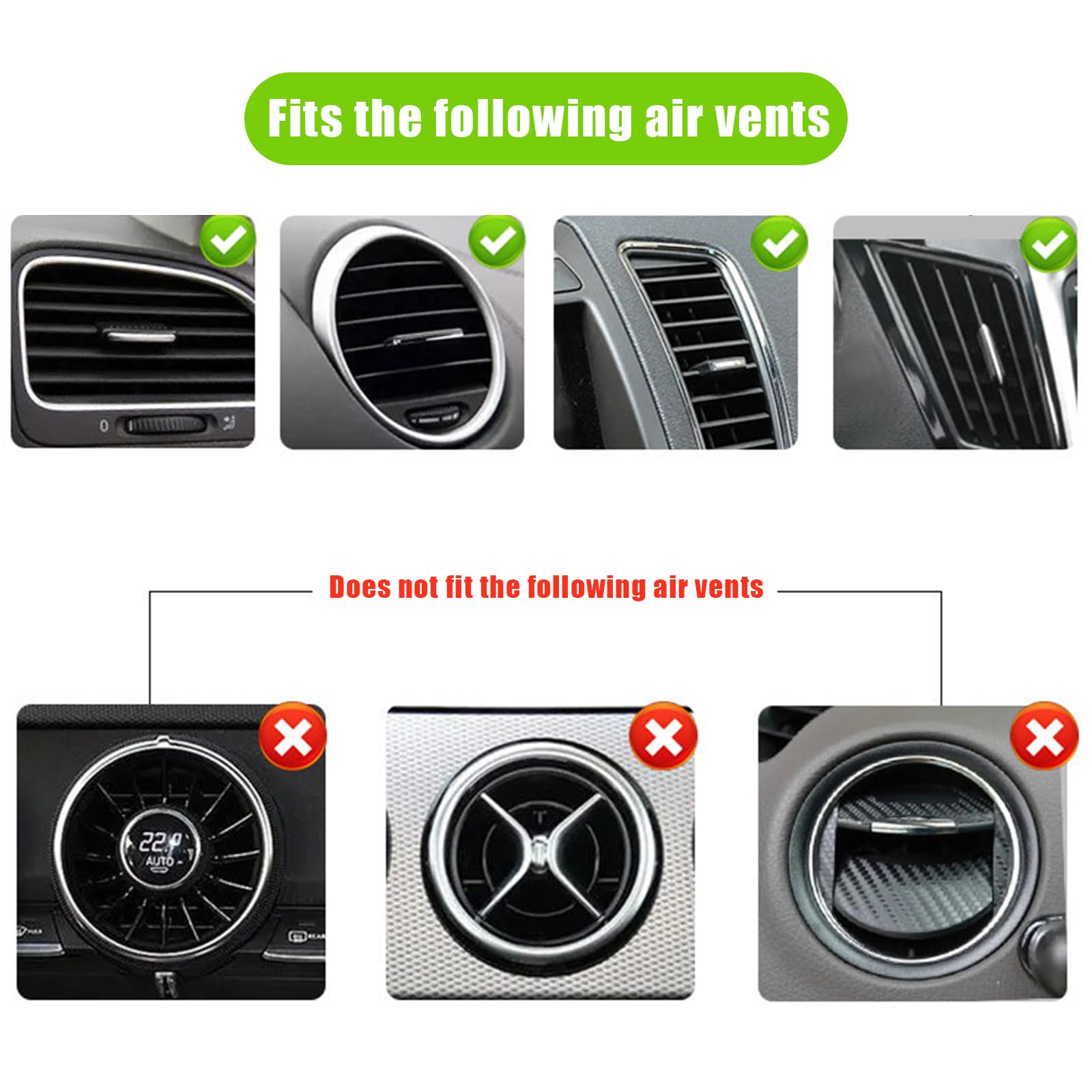**Ziciner 2PCS Bling Heart Car Air Vent Clips - Crystal Rhinestone Car Air Freshener & Decor for Women & Girls - Elegant Vehicle Accessories for Home, Office & Travel (Black)**