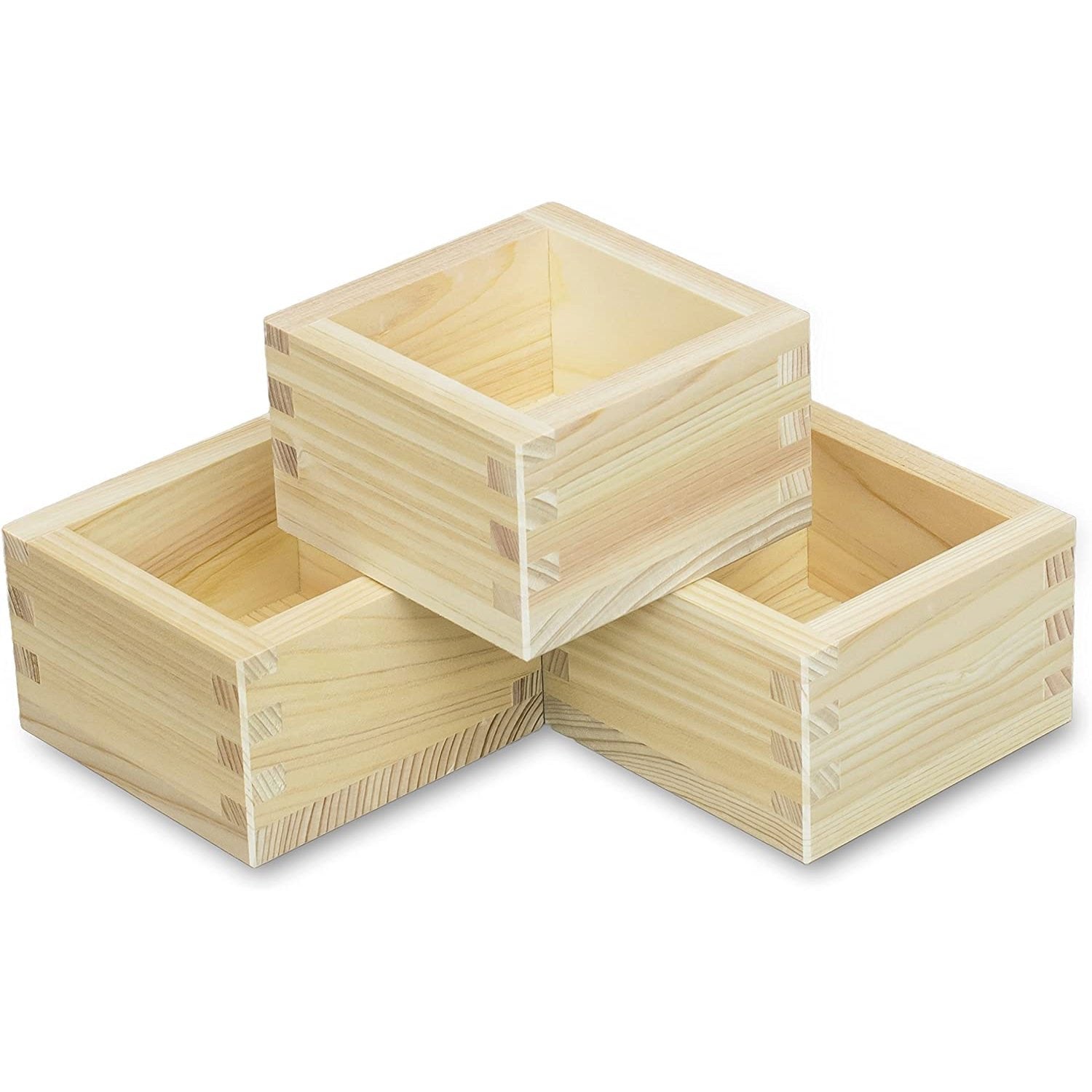Premium Japanese Hinoki Cypress Wooden Sake Cup Set - Authentic Masu Box 1 Gou (180ml) - Traditional Sake Drinking Vessel for Japanese Cuisine, Sushi Dining & Cultural Ceremonies