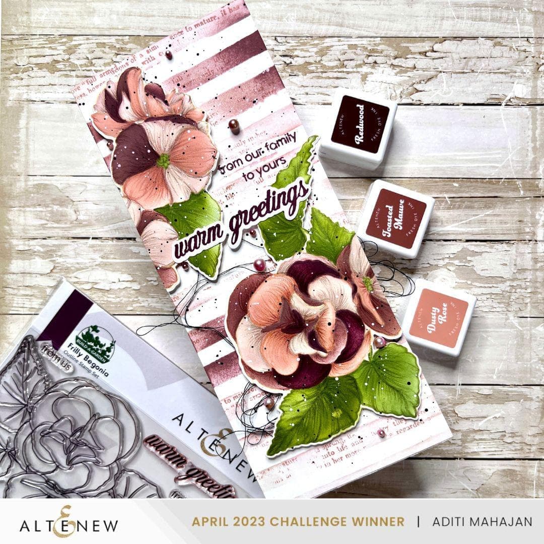 Frilly Begonia Die Cut Bundle for DIY Garden Scrapbooking - Perfect for Card Making, Home Decor, and Craft Projects