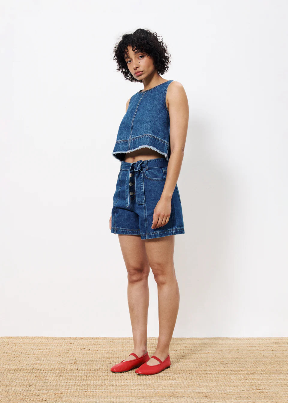 Premium Nema Denim Shorts for Women - High Waisted Blue Jean Shorts - Comfortable & Stylish Summer Fashion - Perfect for Beach, Casual Outings & Music Festivals