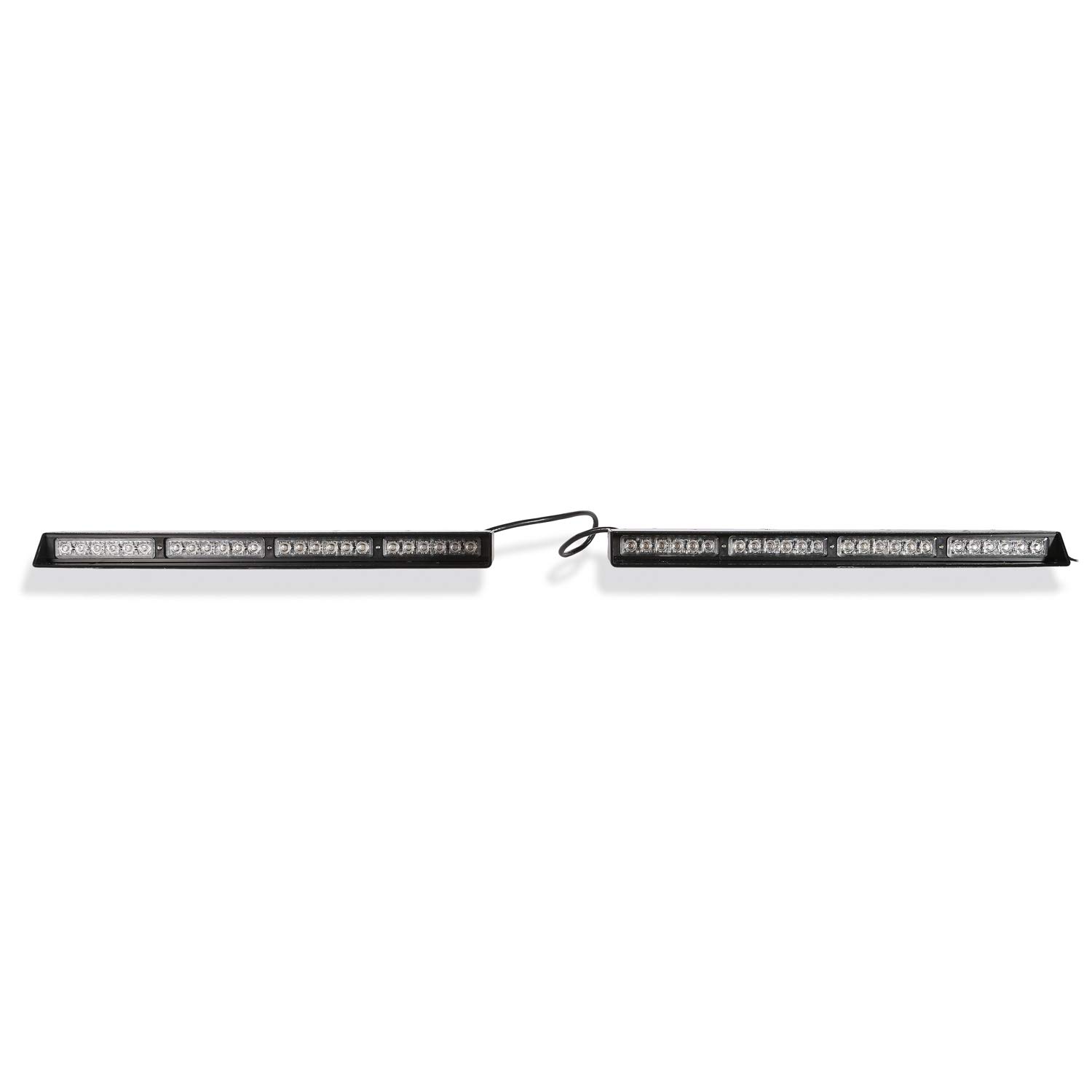 Black-Hawk 4 Interior LED Strobe Light Bar - 3W Upper Windshield Emergency Vehicle Lights with Cigarette Lighter Plug - Ideal for Police, Security, Construction & Emergency Vehicles