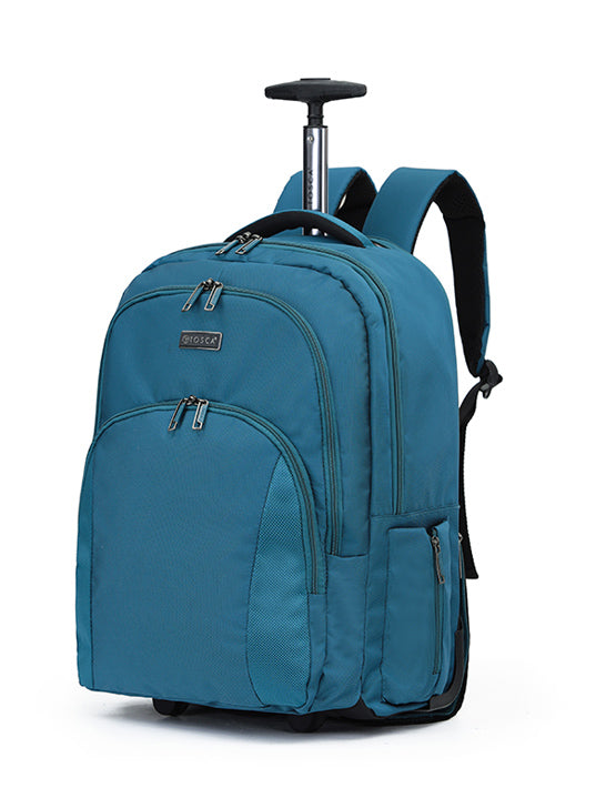 Tosca TCA601 Oakmont Trolley Backpack Teal - Stylish Carry-On Travel Backpack for Business Trips & Weekend Getaways