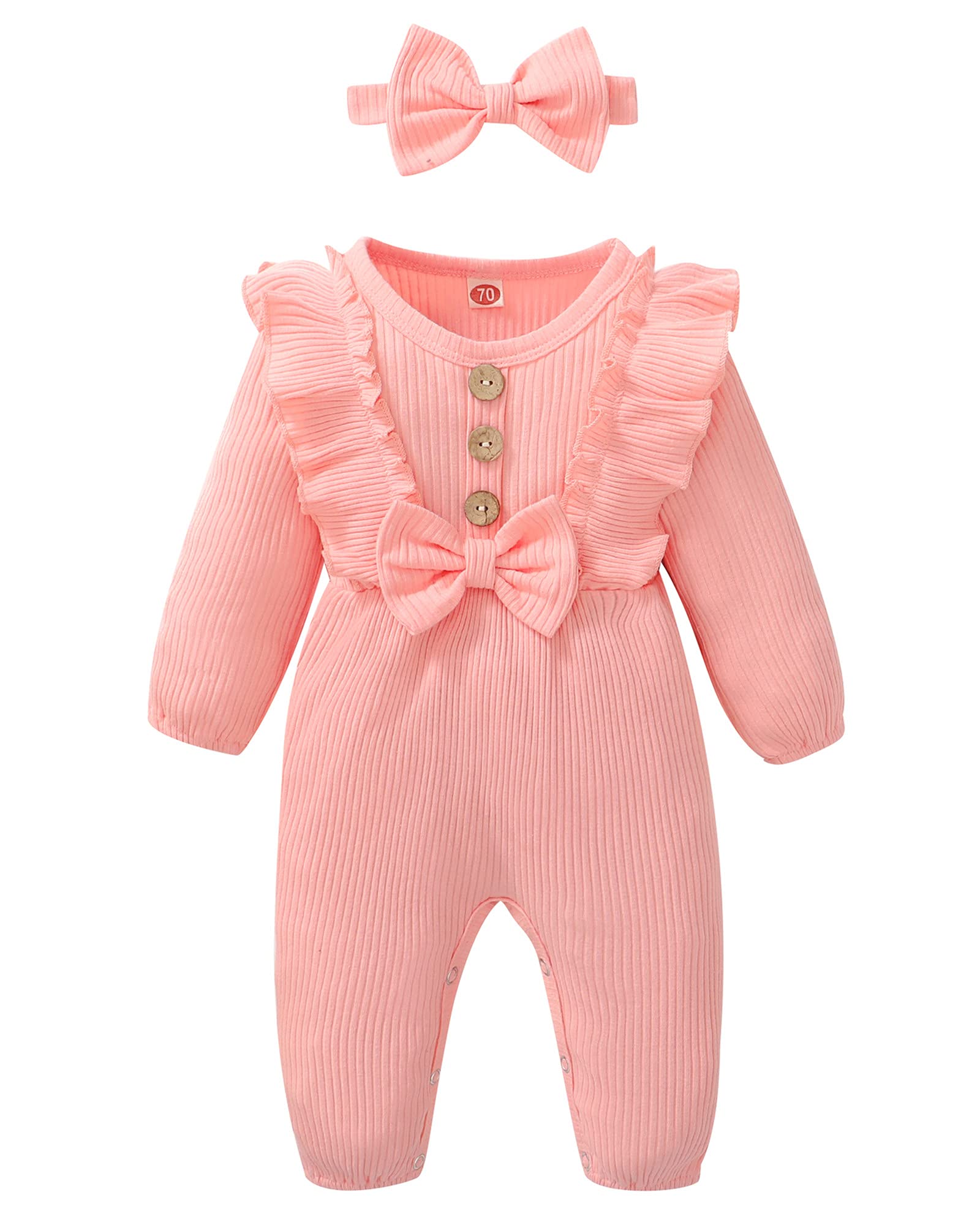 Mioglrie Newborn Baby Girl Clothes - Soft Cotton Romper Outfit for Infant Girls | Cute Jumpsuits for Newborns | Perfect for Photos, Parties & Everyday Wear