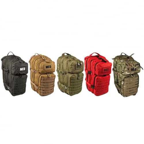 Tactical Trauma First Aid Backpack Fully Stocked - Multicam | Emergency Medical Kit for Outdoor Survival, Hiking & Camping