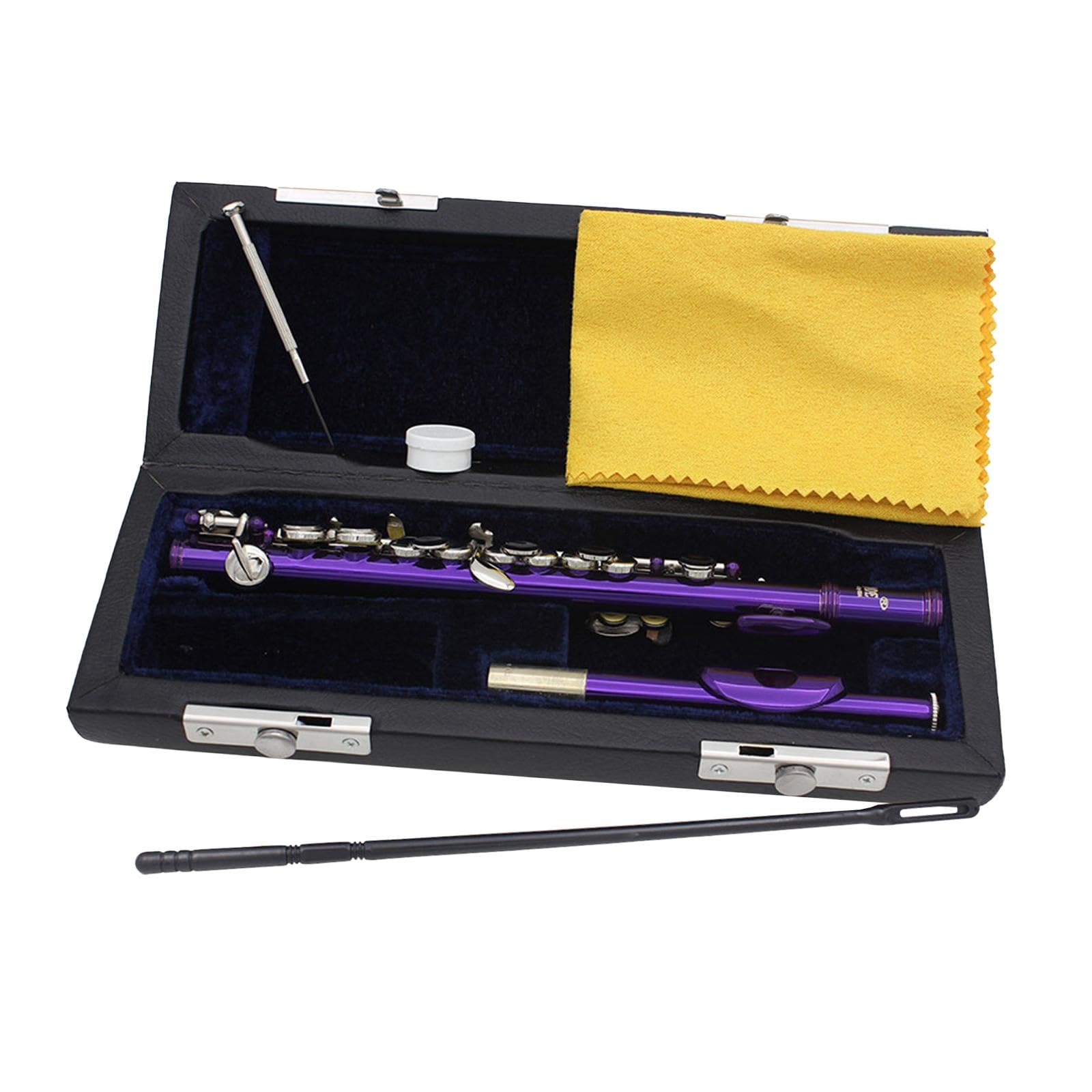 Premium Piccolo C Key Flute - 16 Hole Lightweight Portable Flute for Kids & Beginners | High Quality Sound, Musical Gift & Enlightenment | Perfect for School Bands, Concerts & Music Practice (Purple)