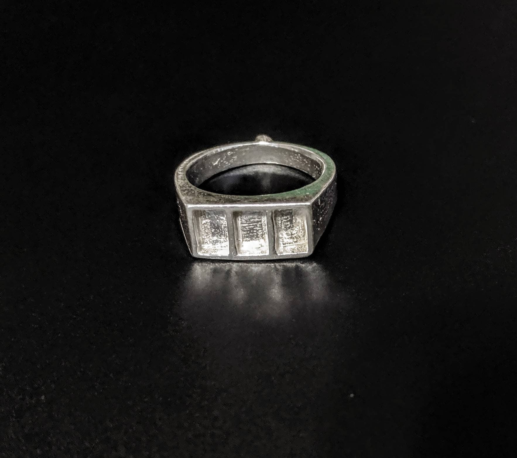 Solid Sterling Silver Inlay Blank Setting - Rough Cast DIY Jewelry Making - Empty Ring for Carving & Engraving - Size 5-11 (562-068) - Perfect for Silversmiths & Handcrafted Jewelry Design